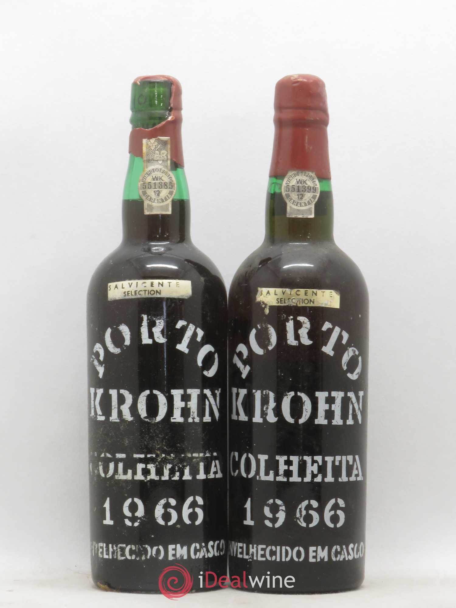 Porto Krohn Colheita 1966 - Lot de 2 bouteilles - 0