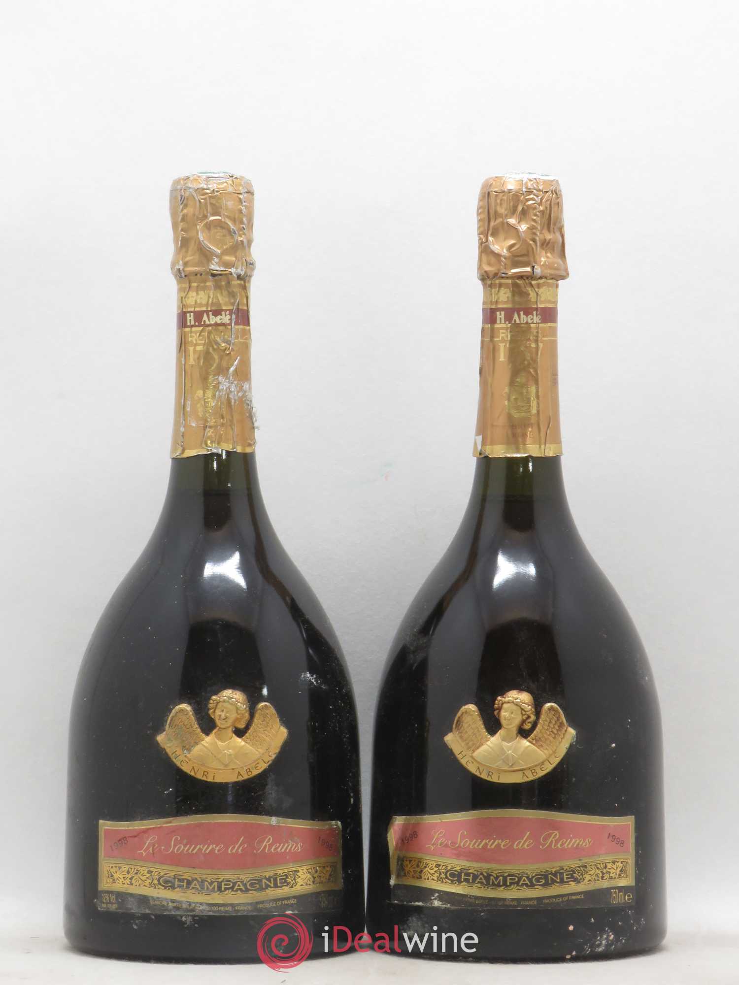 Champagne - Sourire de Reims Henri Abele 1998 - Posten von 2 Flaschen - 0