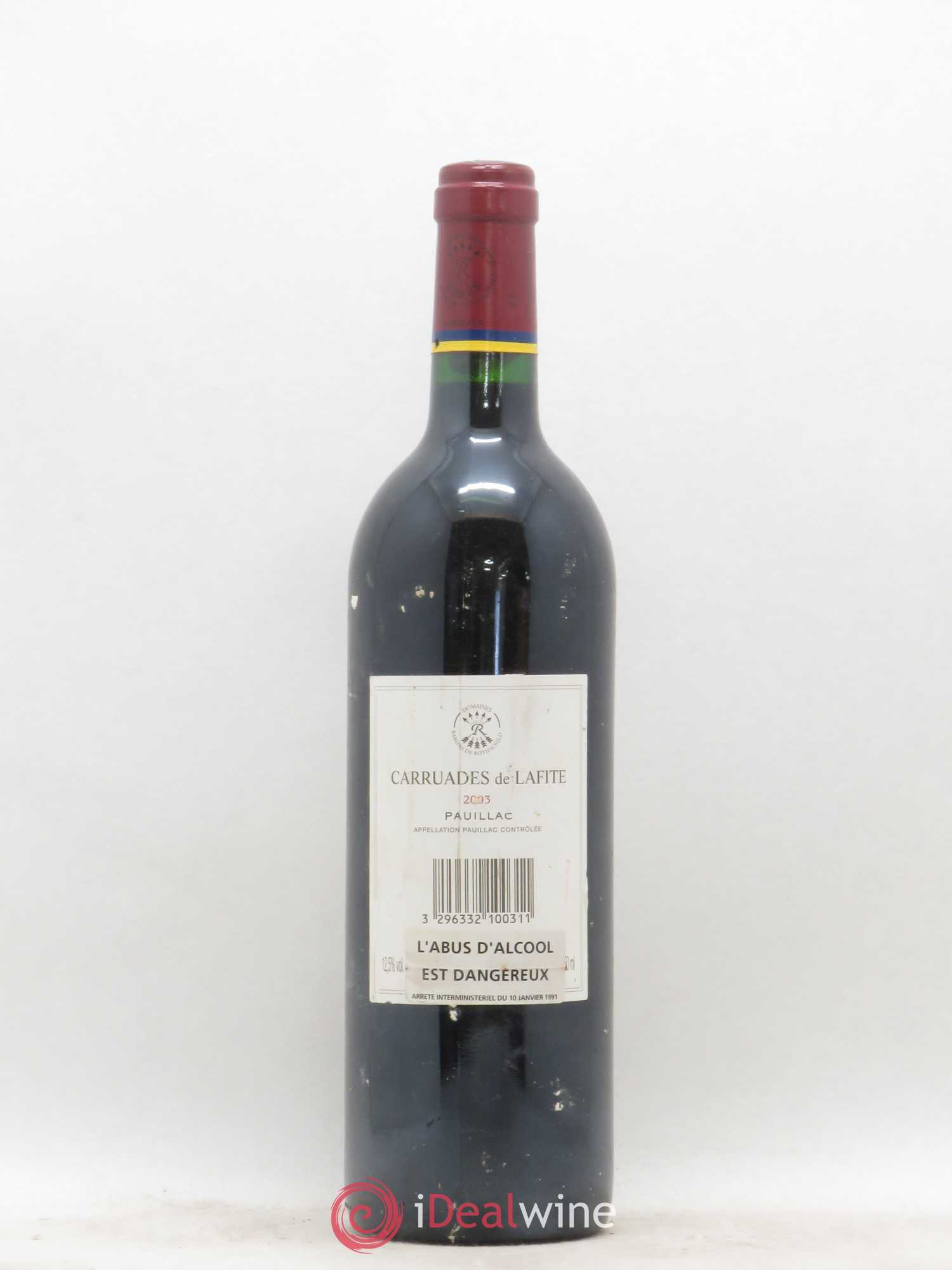 Carruades de Lafite Rothschild Second Vin 2003 - Lot de 1 bouteille - 1