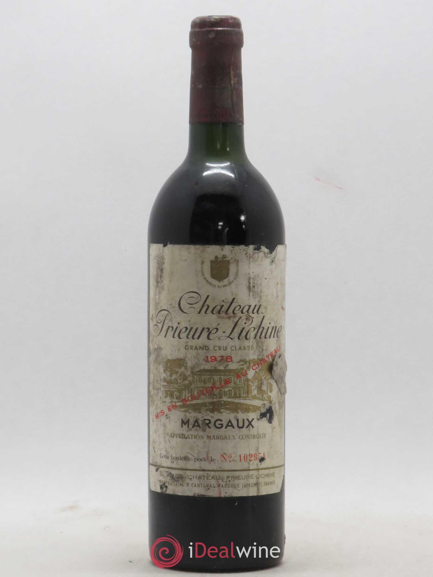 Château Prieuré Lichine 4ème Grand Cru Classé 1978 - Lot de 1 bouteille - 0