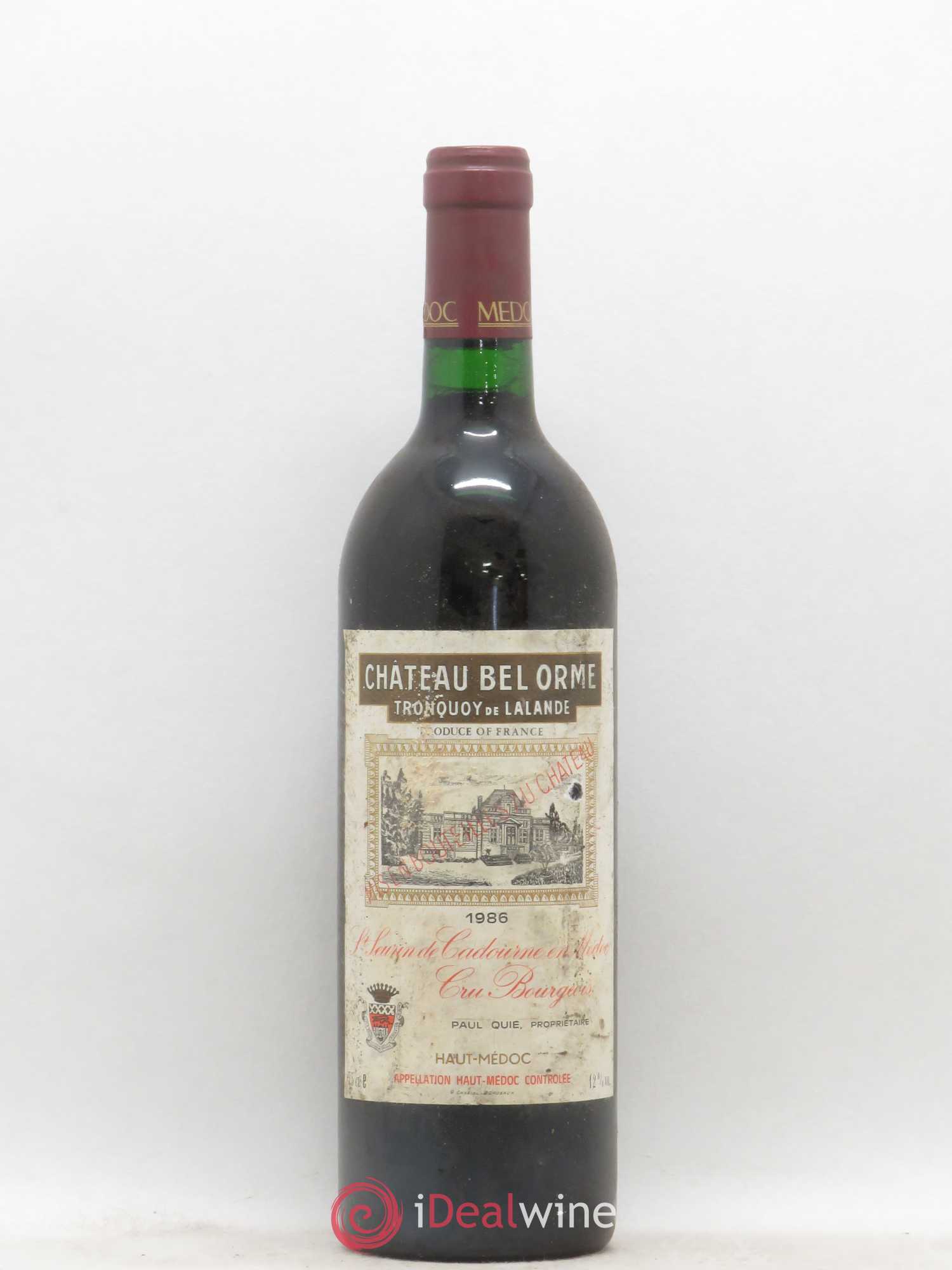 Château Bel Orme Tronquoy de Lalande Cru Bourgeois 1986 - Lotto di 1 bottiglia - 0