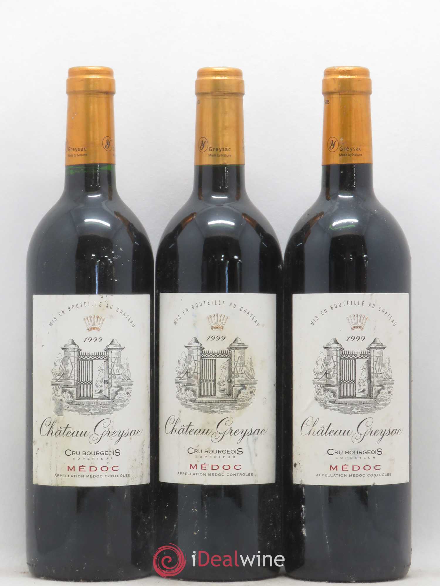Château Greysac Cru Bourgeois 1999 - Lot de 3 bouteilles - 0