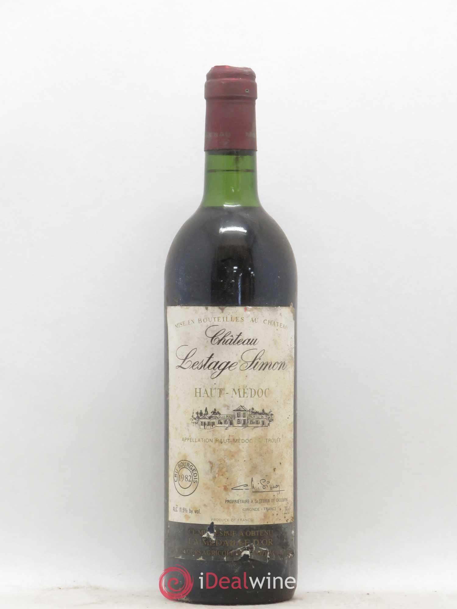Château Lestage Simon Cru Bourgeois 1982 - Lot de 1 bouteille - 0