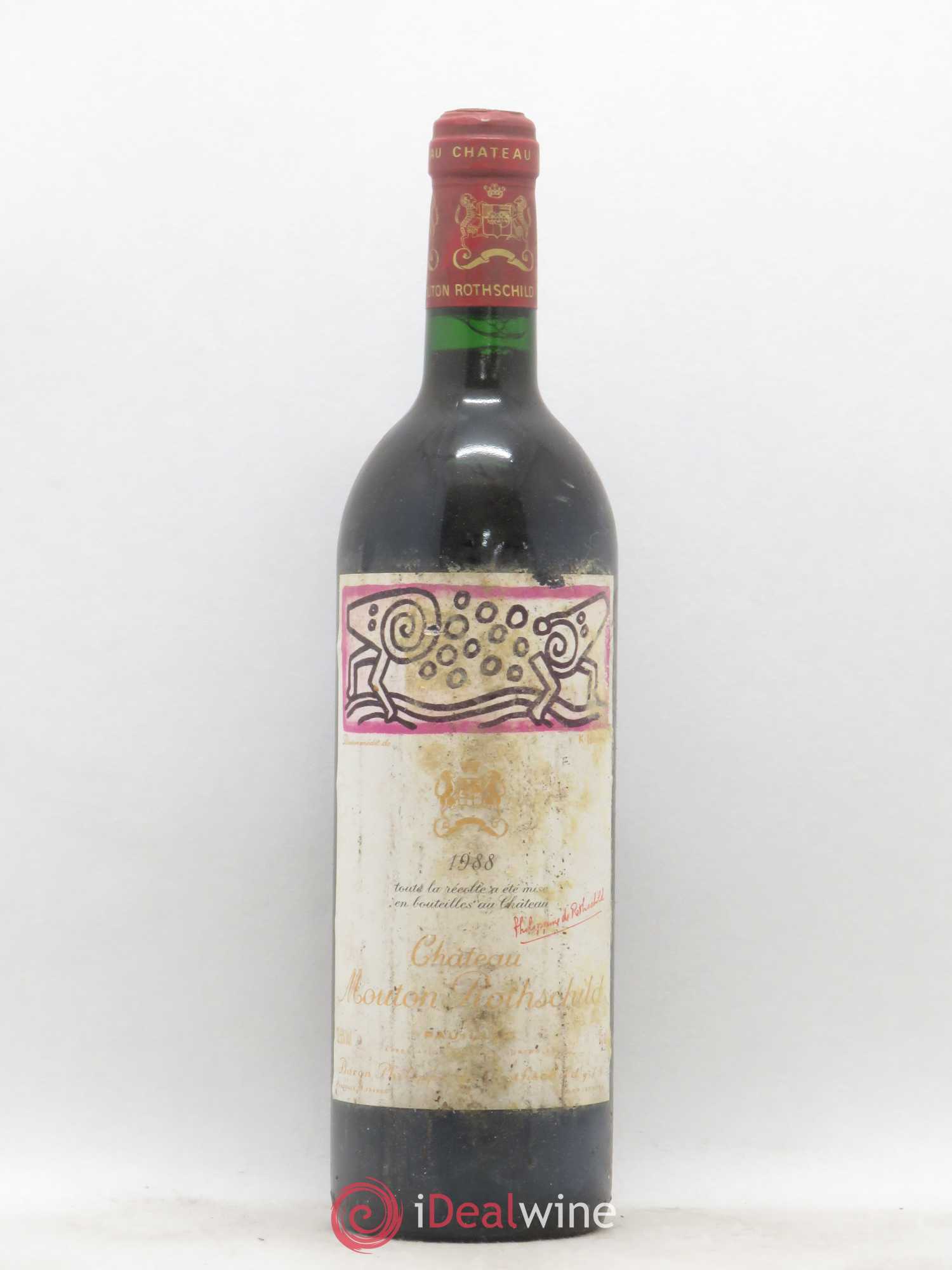Château Mouton Rothschild 1er Grand Cru Classé 1988 - Lot de 1 bouteille - 0