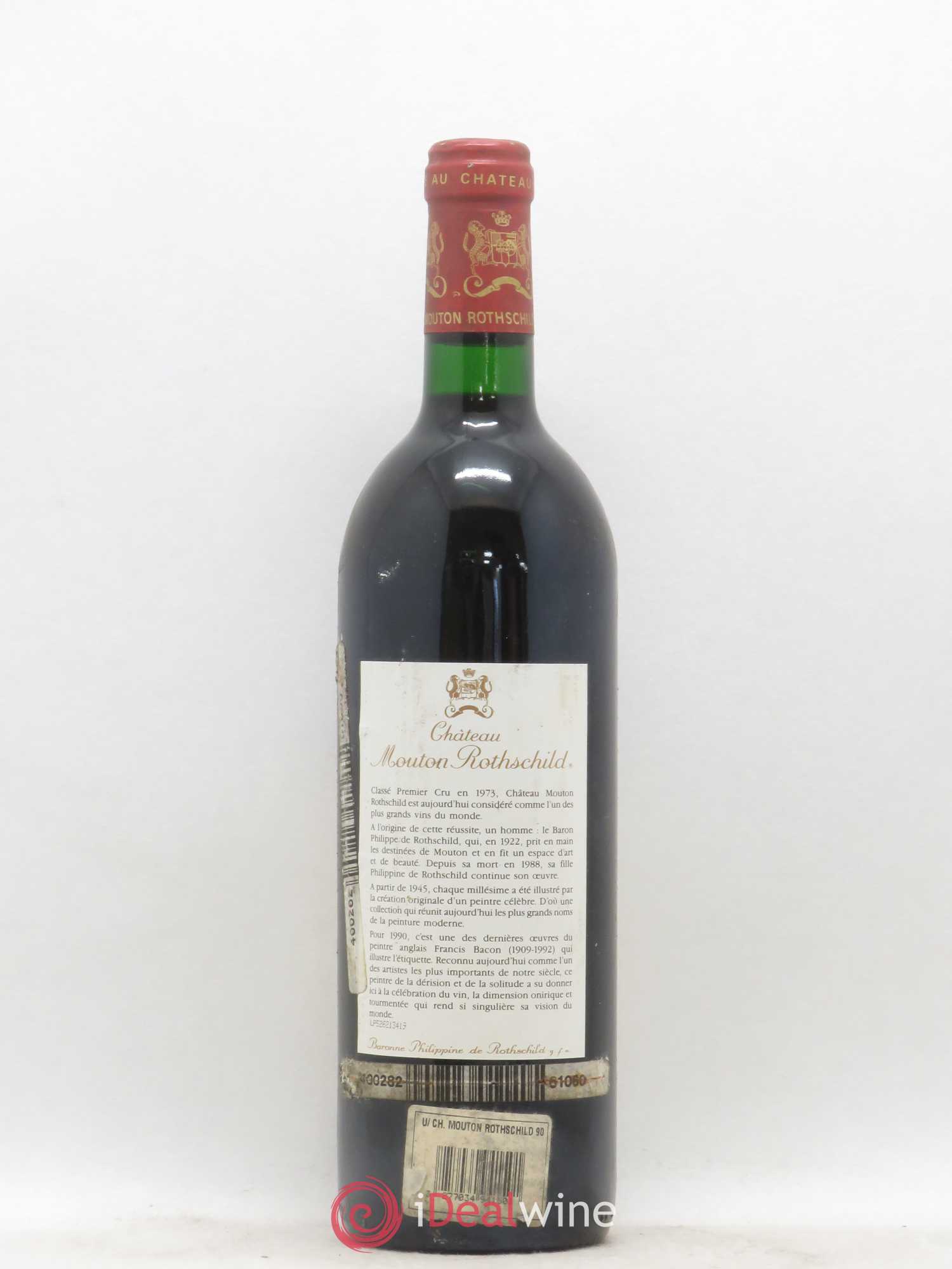 Château Mouton Rothschild 1er Grand Cru Classé 1990 - Lot de 1 bouteille - 1