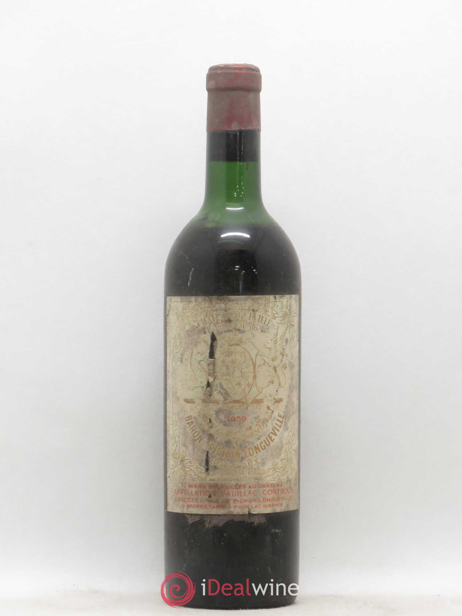 Pichon Longueville Baron 2ème Grand Cru Classé 1959 - Lot de 1 bouteille - 0