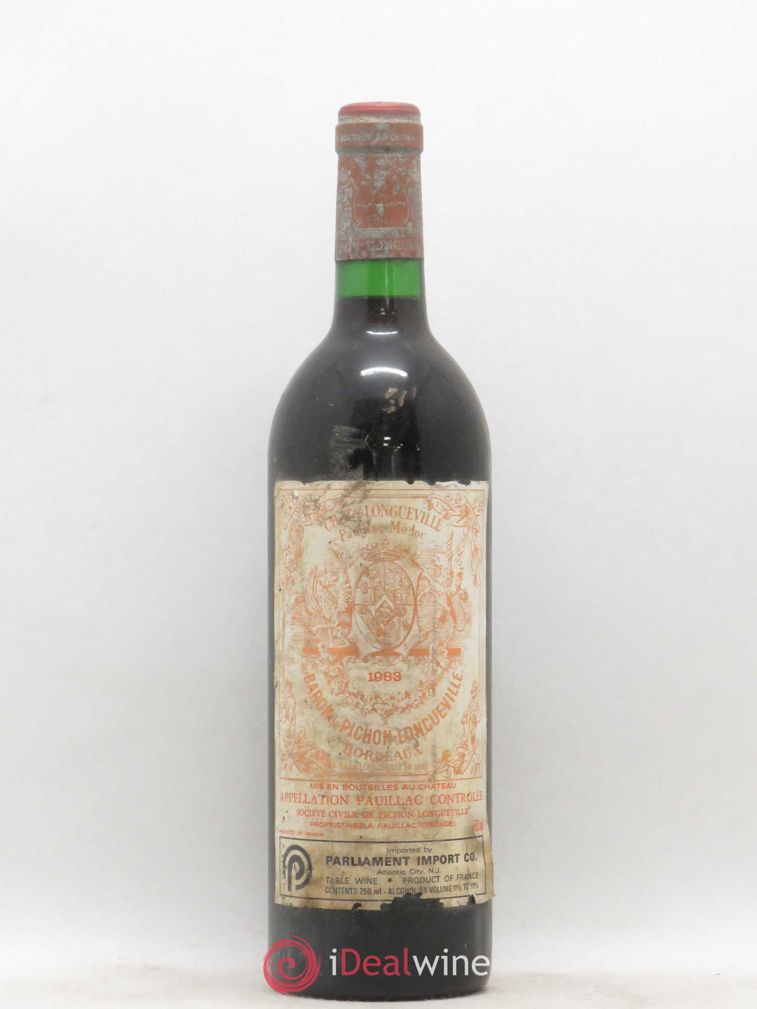 Pichon Longueville Baron 2ème Grand Cru Classé 1983 - Lot de 1 bouteille - 0