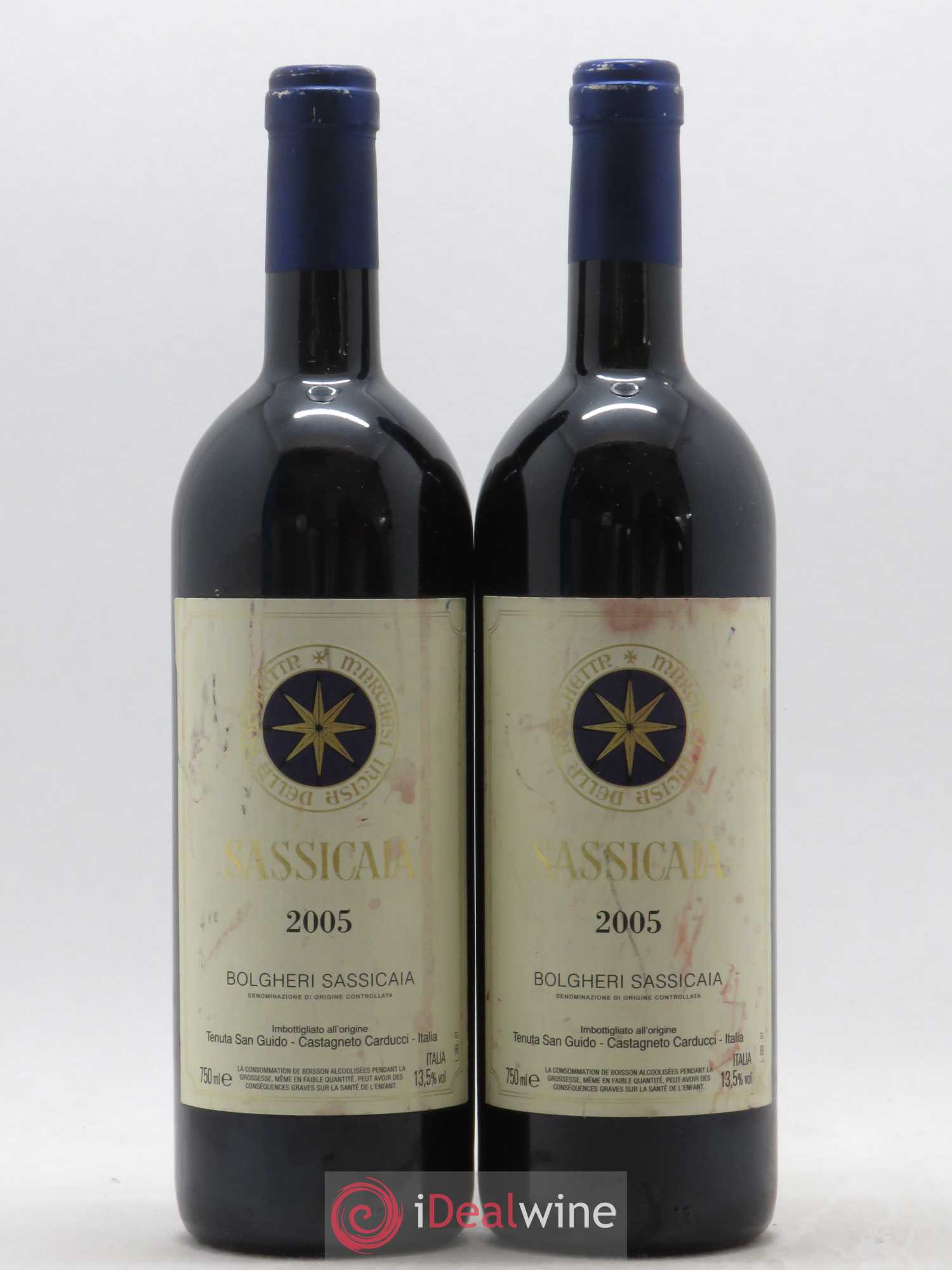 Bolgheri DOC Sassicaia Tenuta San Guido 2005 - Lot de 2 bouteilles - 0