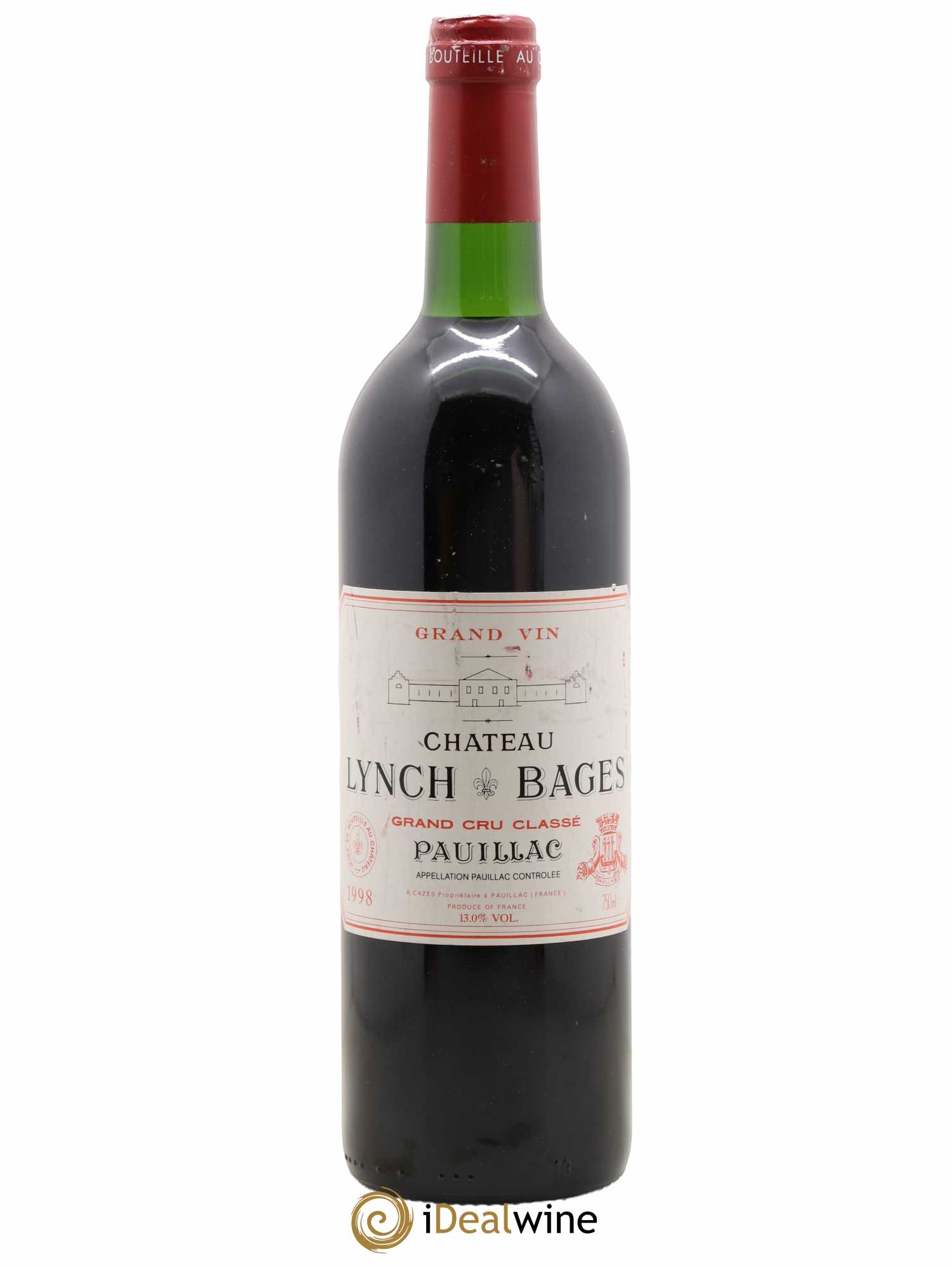 Château Lynch Bages 5ème Grand Cru Classé 1998 - Lot de 1 bouteille - 0