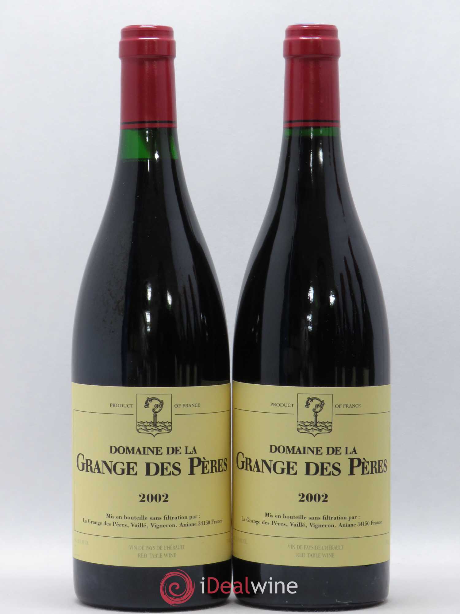 Pays d'Hérault Grange des Pères Laurent Vaillé 2002 - Lot de 2 bouteilles - 0