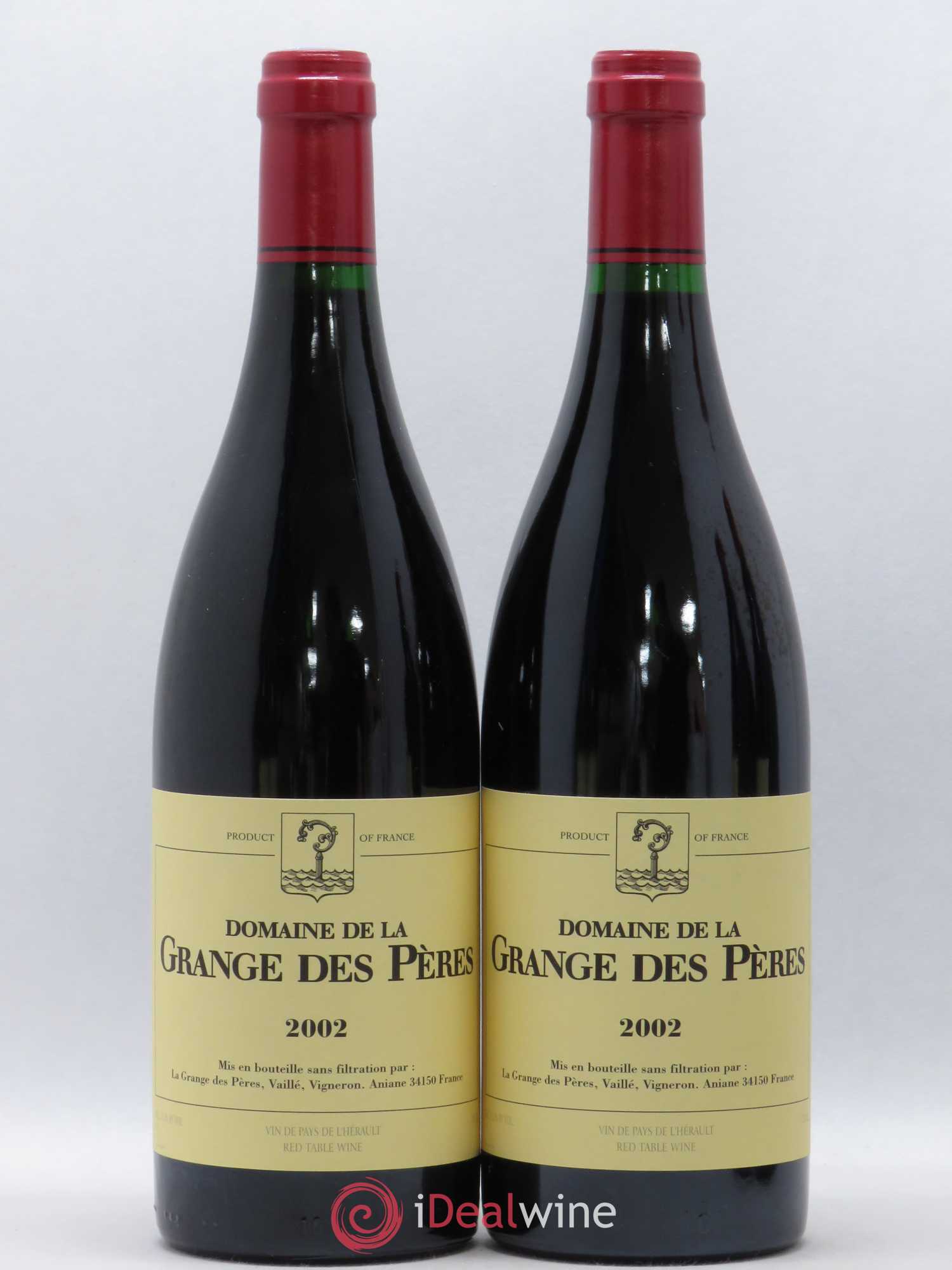 Pays d'Hérault Grange des Pères Laurent Vaillé 2002 - Lot de 2 bouteilles - 0