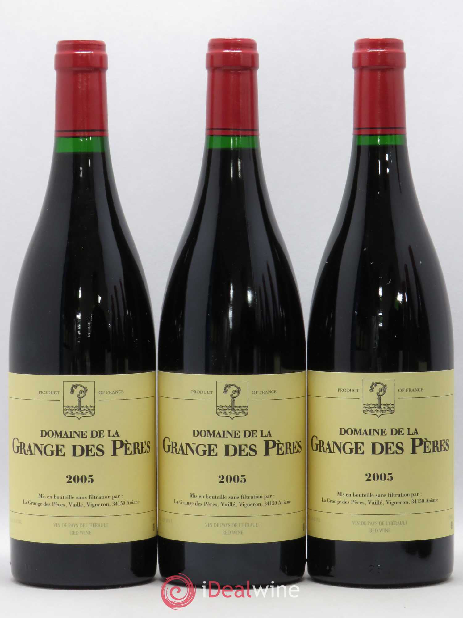 Pays d'Hérault Grange des Pères Laurent Vaillé 2005 - Lot de 3 bouteilles - 0
