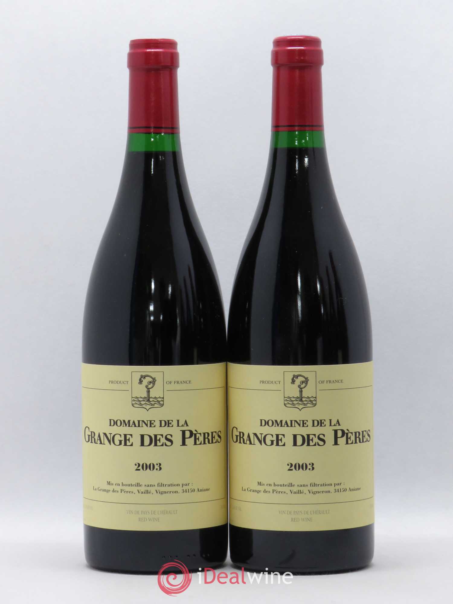 Pays d'Hérault Grange des Pères Laurent Vaillé 2003 - Lot de 2 bouteilles - 0