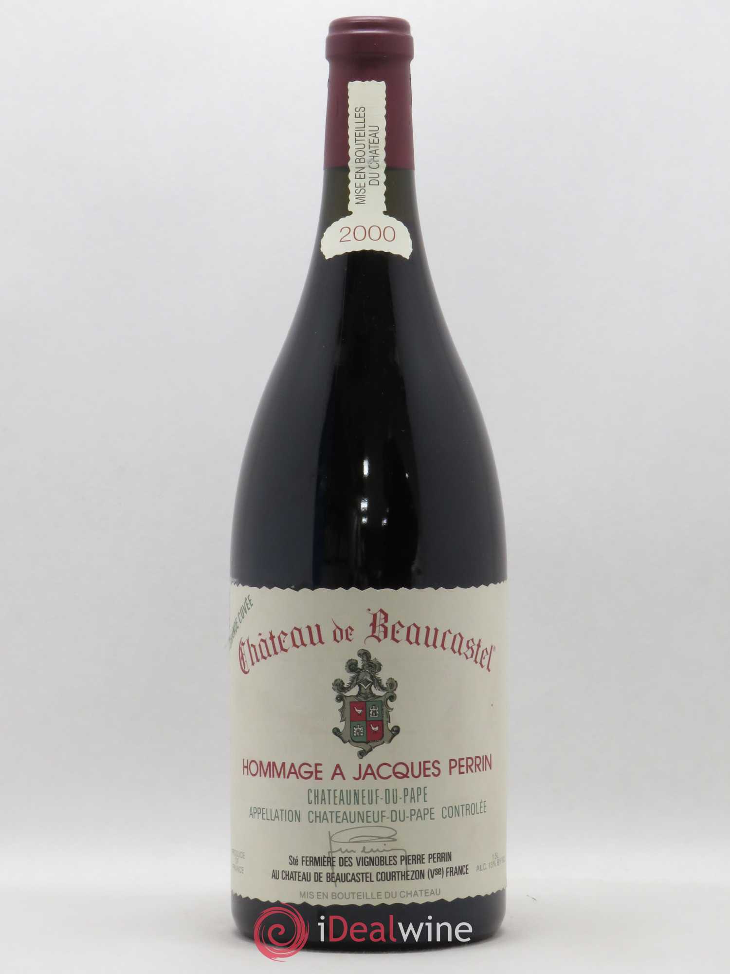 Châteauneuf-du-Pape Château de Beaucastel Hommage à Jacques Perrin Famille Perrin Grande Cuvée 2000 - Lot de 1 magnum - 0
