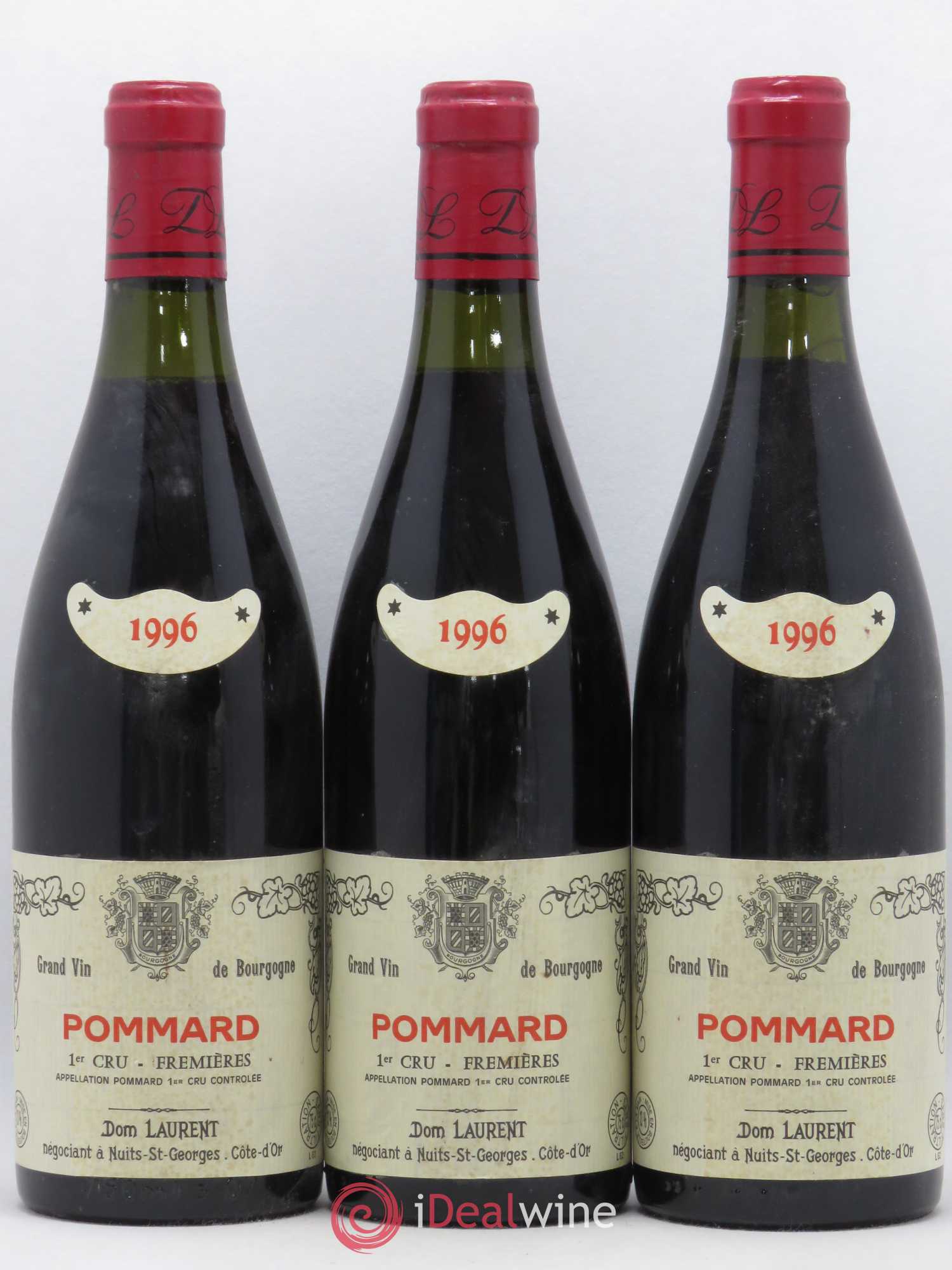 Pommard 1er Cru Fremieres Dominique Laurent 1996 - Posten von 3 Flaschen - 0