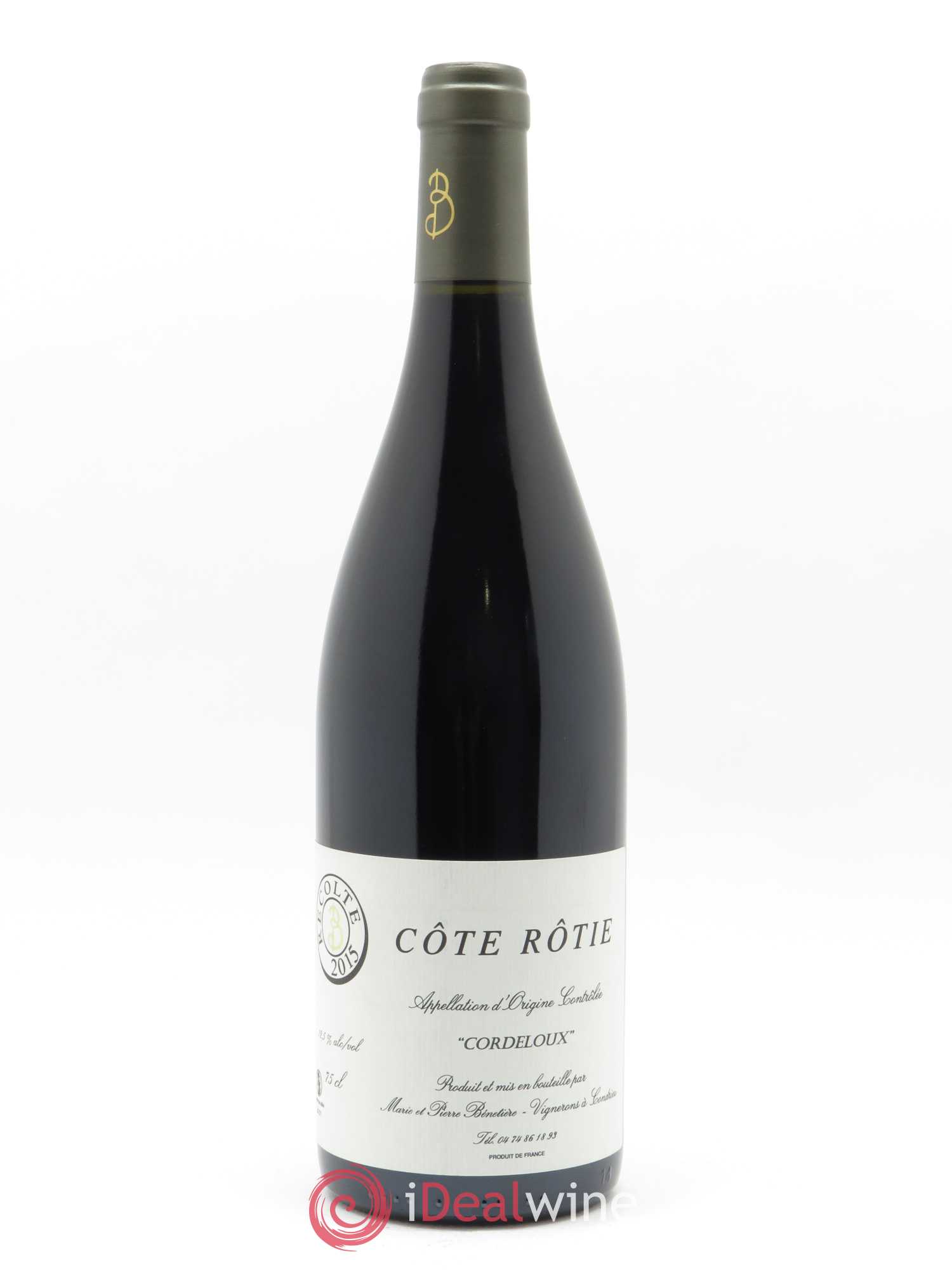 Vin de France Syrah Cordeloux Marie et Pierre Bénetière (Domaine) 2015 - Posten von 1 Flasche - 0