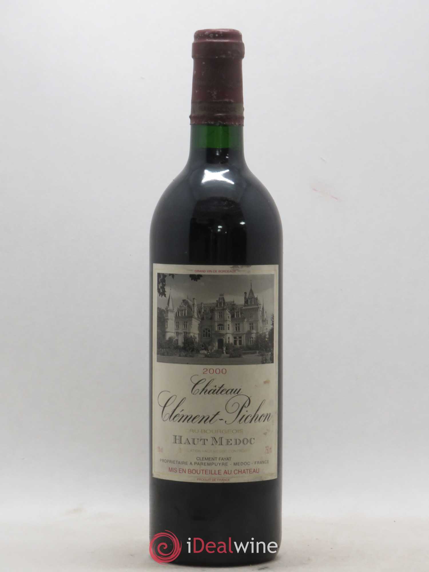 Château Clément-Pichon Cru Bourgeois 2000 - Lot de 1 bouteille - 0