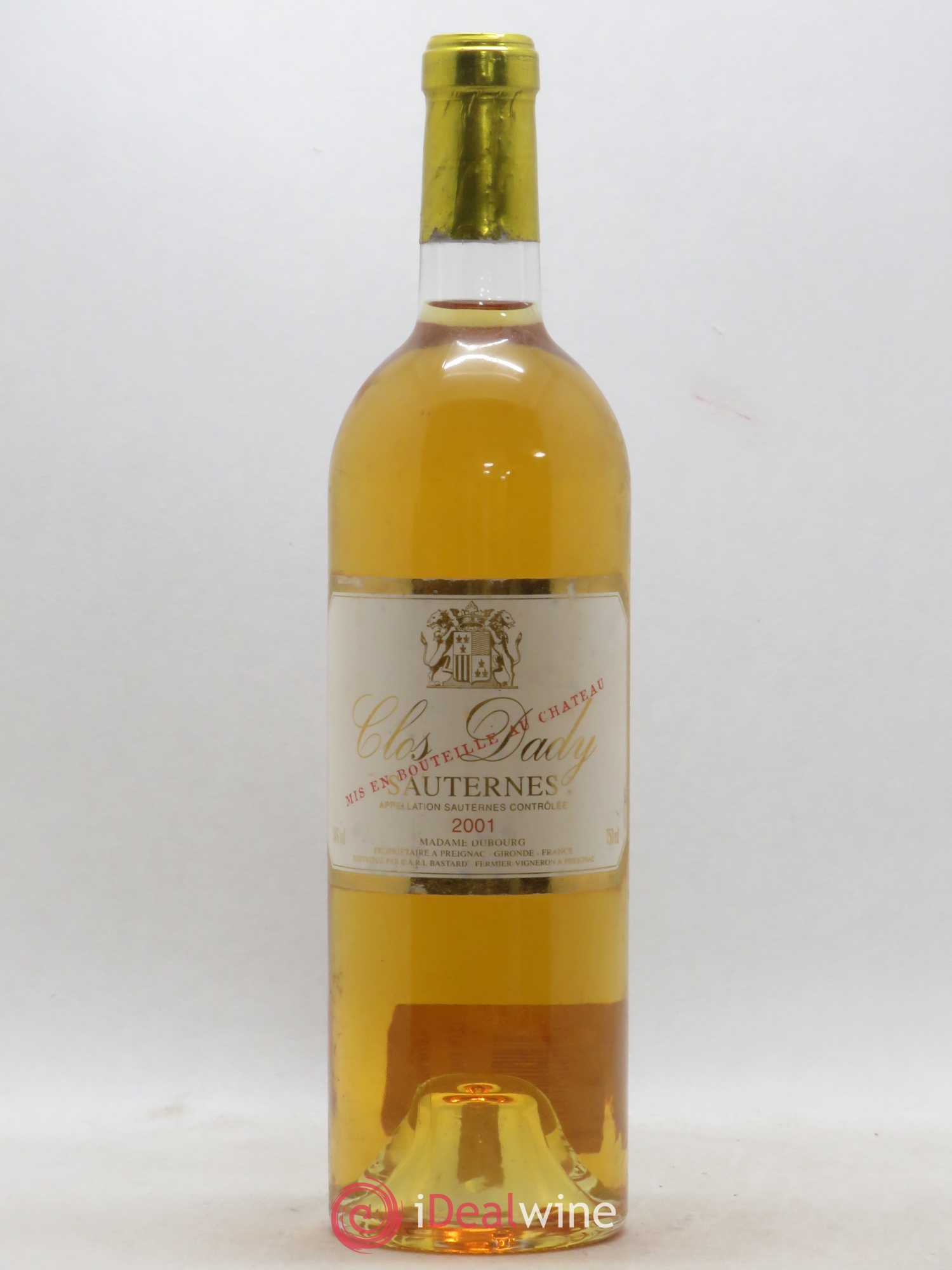 Sauternes Clos Dady 2001 - Posten von 1 Flasche - 0
