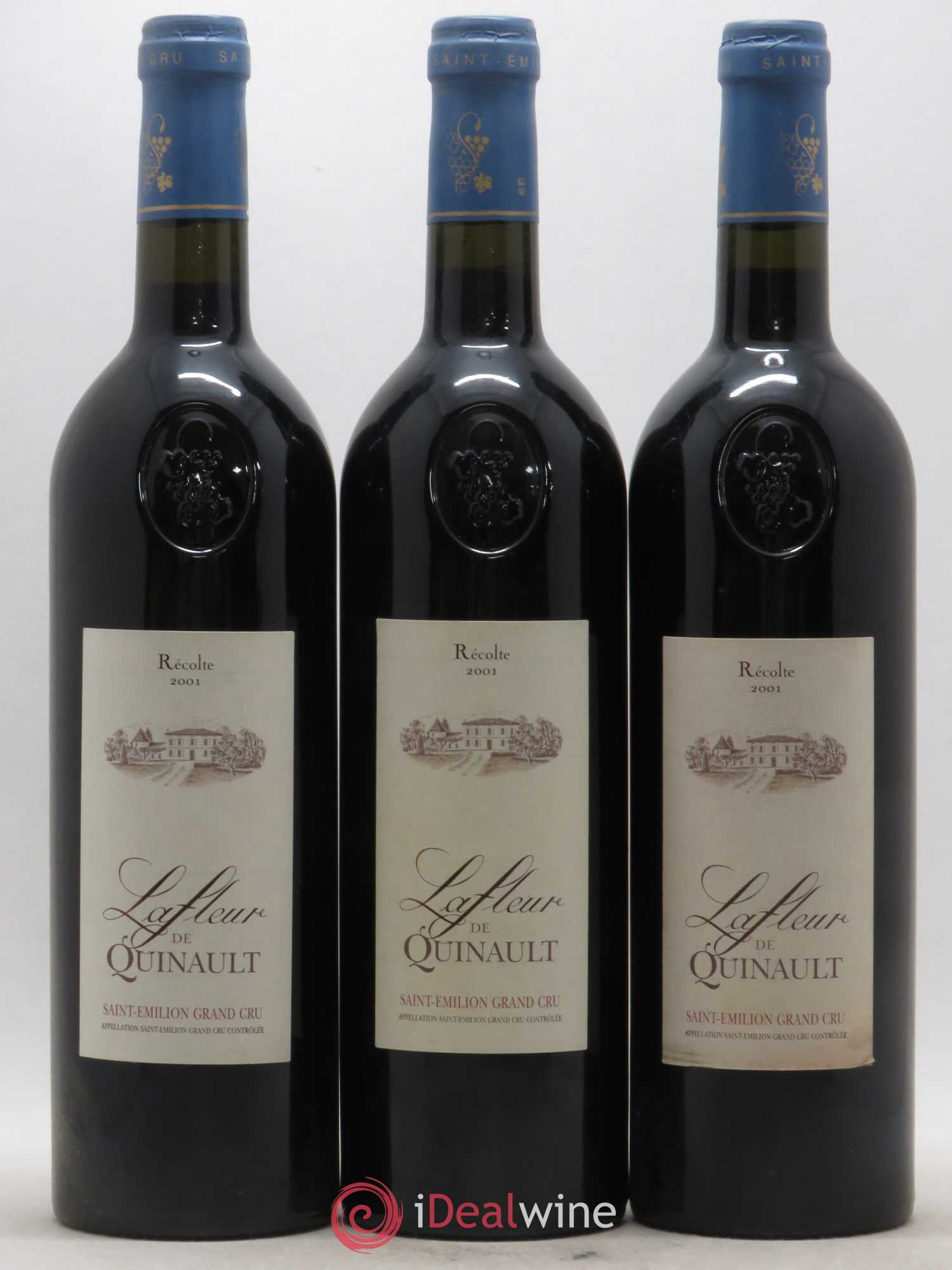 Saint-Émilion La Fleur de Quinault 2001 - Posten von 12 Flaschen - 2