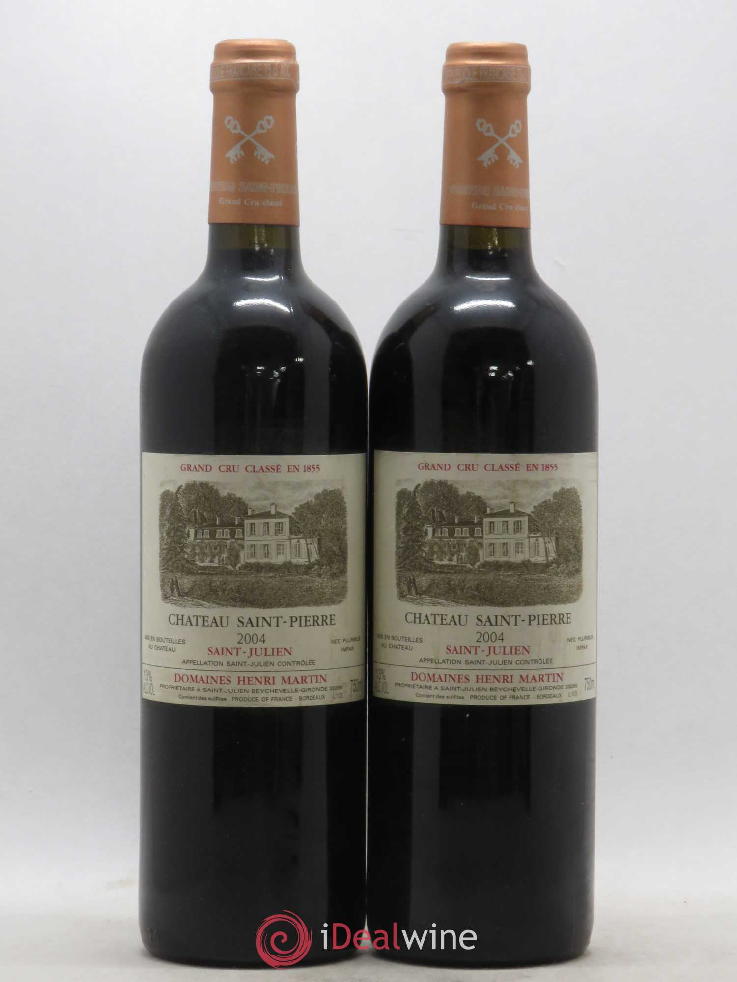 Château Saint-Pierre 4ème Grand Cru Classé 2004 - Lot de 2 bouteilles - 0