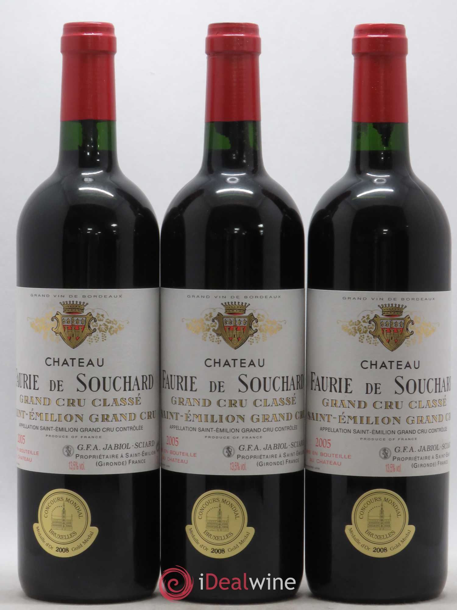 Château Faurie de Souchard Grand Cru Classé 2005 - Lot de 6 bouteilles - 1