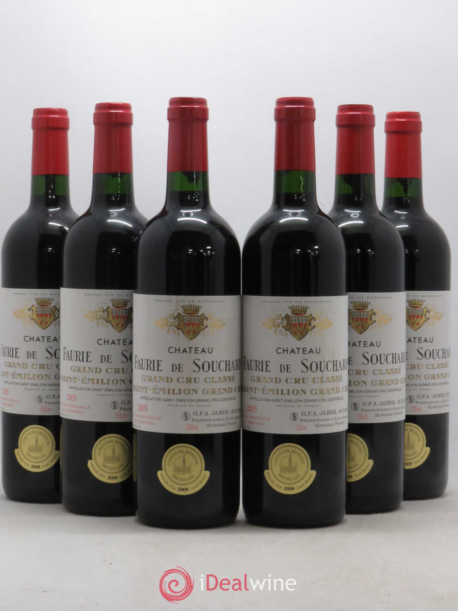 Château Faurie de Souchard Grand Cru Classé 2005 - Lot de 6 bouteilles - 0