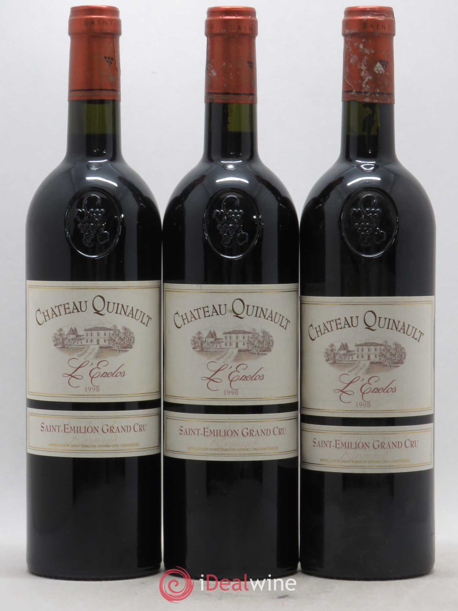 Château Quinault L'Enclos 1998 - Lot de 3 bouteilles - 0