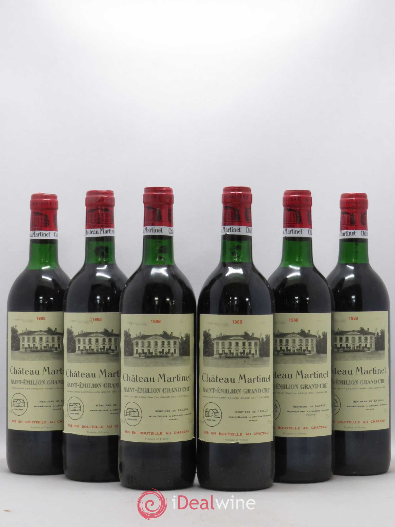 Château Martinet (sans prix de réserve) 1988 - Lot de 6 bouteilles - 0