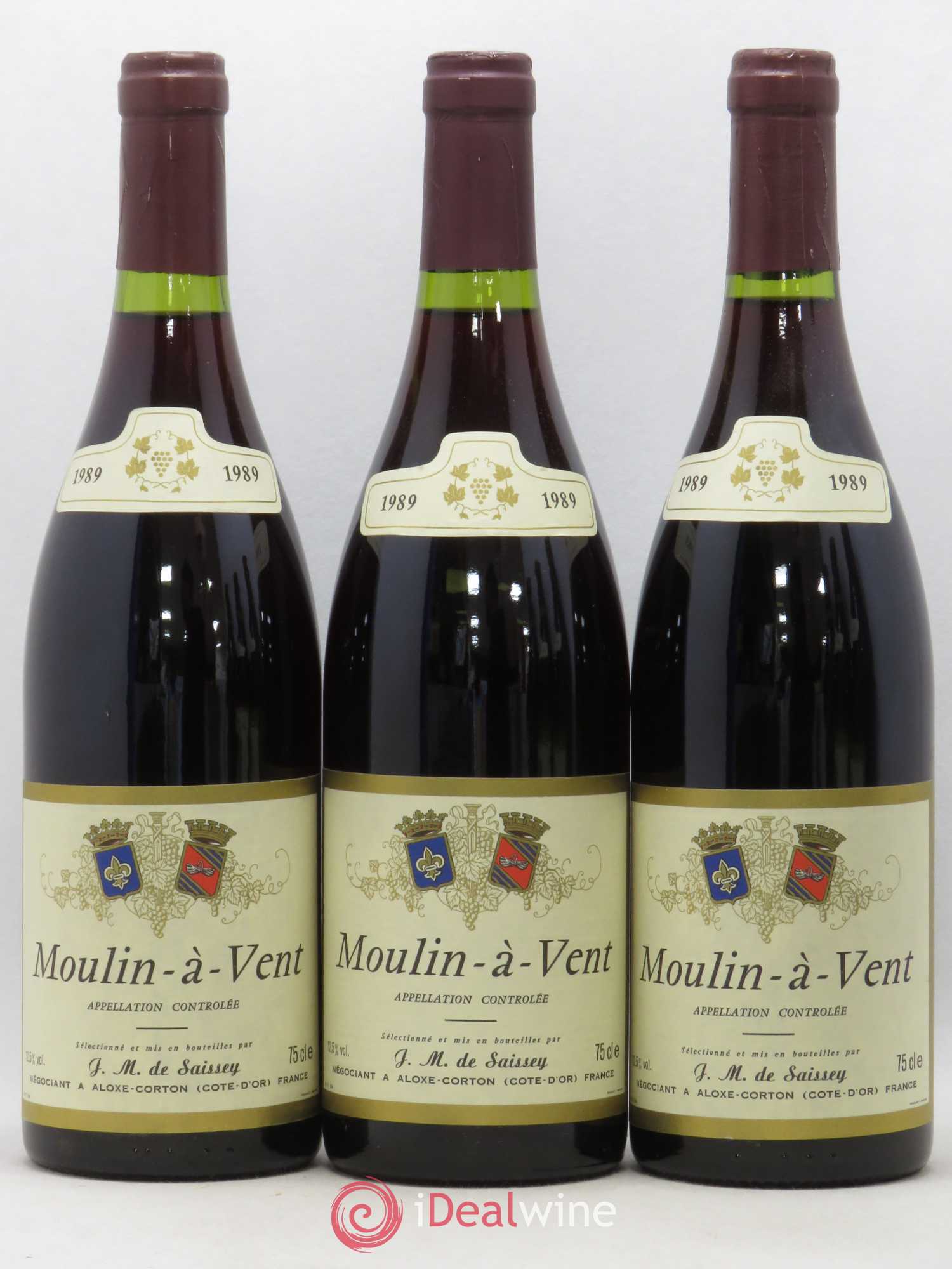 Moulin-à-Vent De Saissey (sans prix de réserve) 1989 - Posten von 3 Flaschen - 0