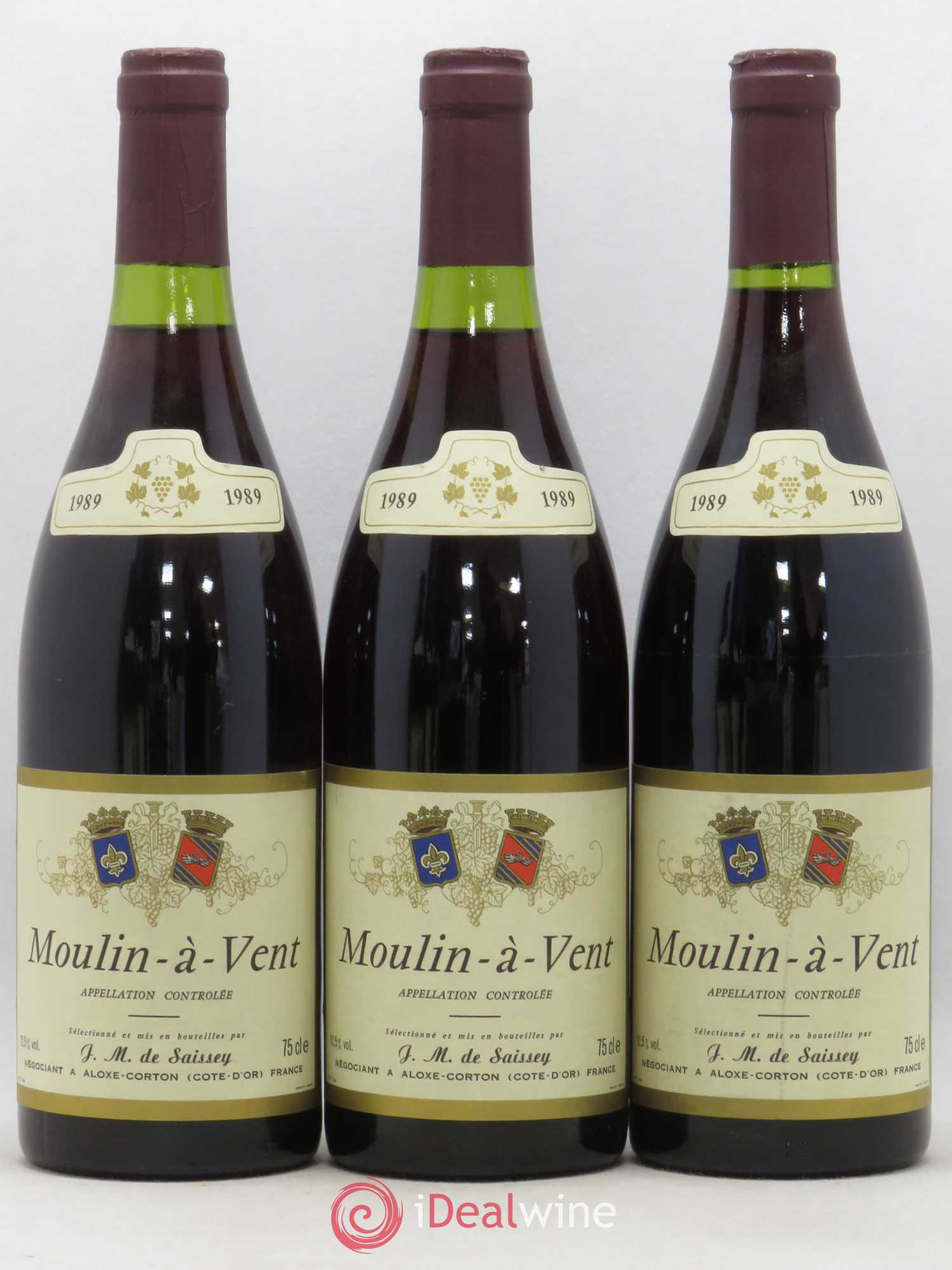 Moulin-à-Vent De Saissey (sans prix de réserve) 1989 - Posten von 3 Flaschen - 0