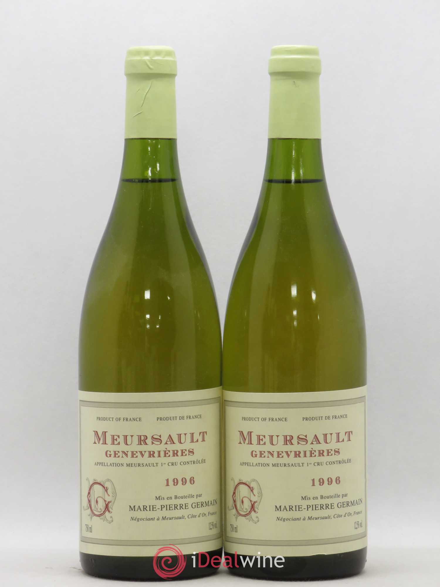 Meursault 1er Cru Genevrieres Germain (sans prix de réserve) 1996 - Posten von 2 Flaschen - 0
