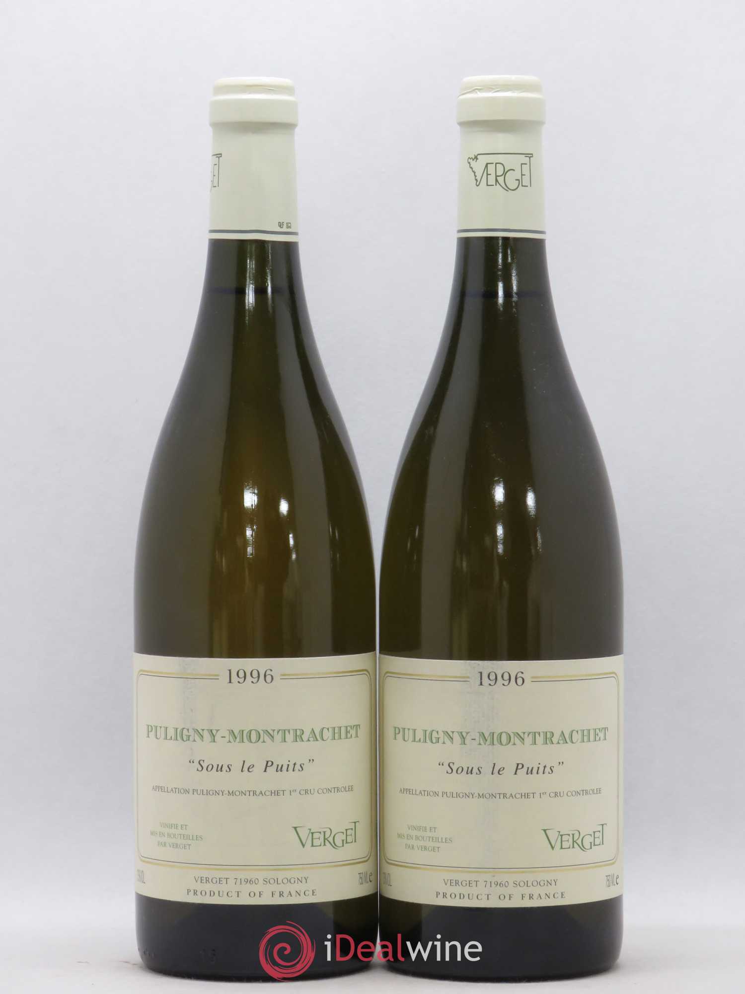 Puligny-Montrachet 1er Cru Sous le Puits Verget (sans prix de réserve) 1996 - Lot de 2 bouteilles - 0