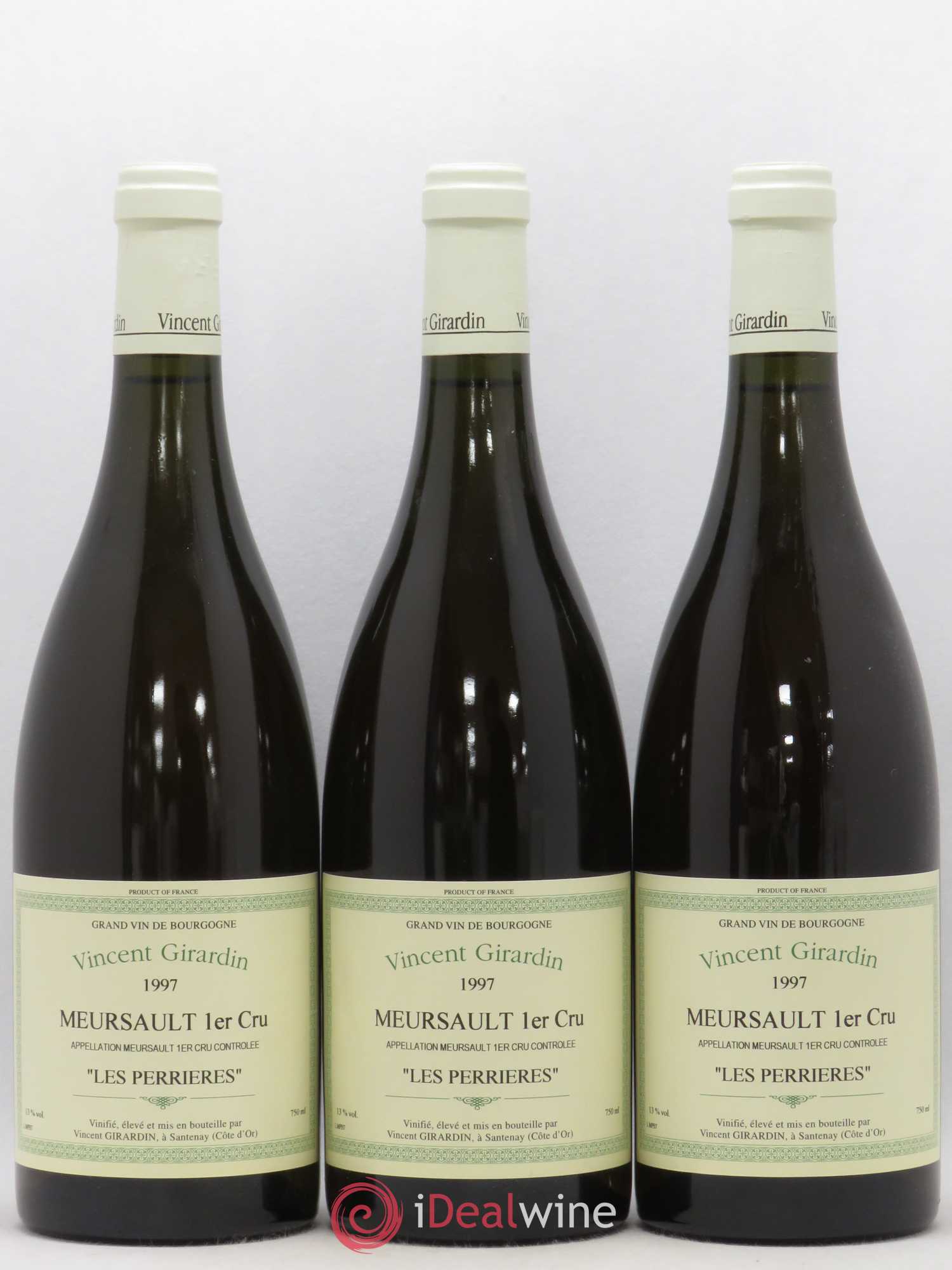 Meursault 1er Cru Les Perrières Vincent Girardin (Domaine) (sans prix de réserve) 1997 - Lot de 3 bouteilles - 0