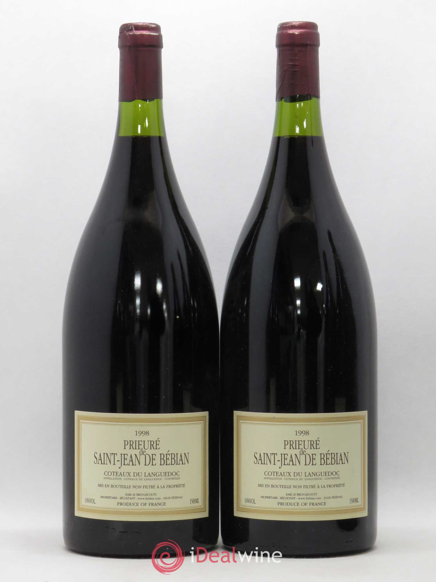 Languedoc Prieuré St-Jean de Bébian (sans prix de réserve) 1998 - Lot de 2 magnums - 0