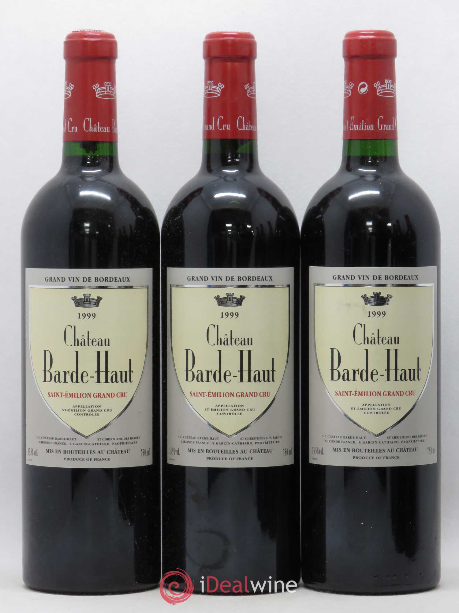 Château Barde Haut Grand Cru Classé (sans prix de réserve) 1999 - Lot de 3 bouteilles - 0