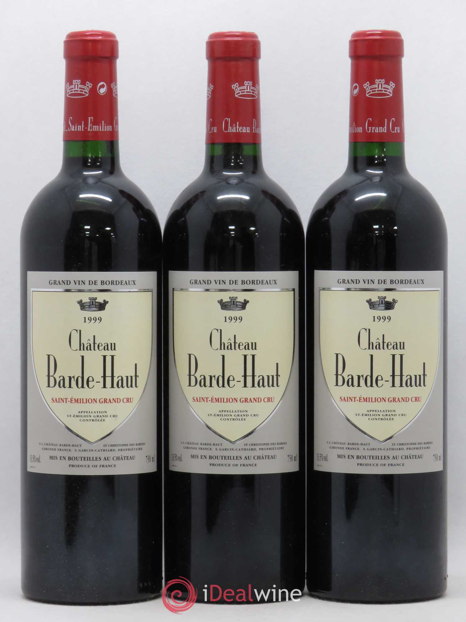 Château Barde Haut Grand Cru Classé (sans prix de réserve) 1999 - Lot de 3 bouteilles - 0