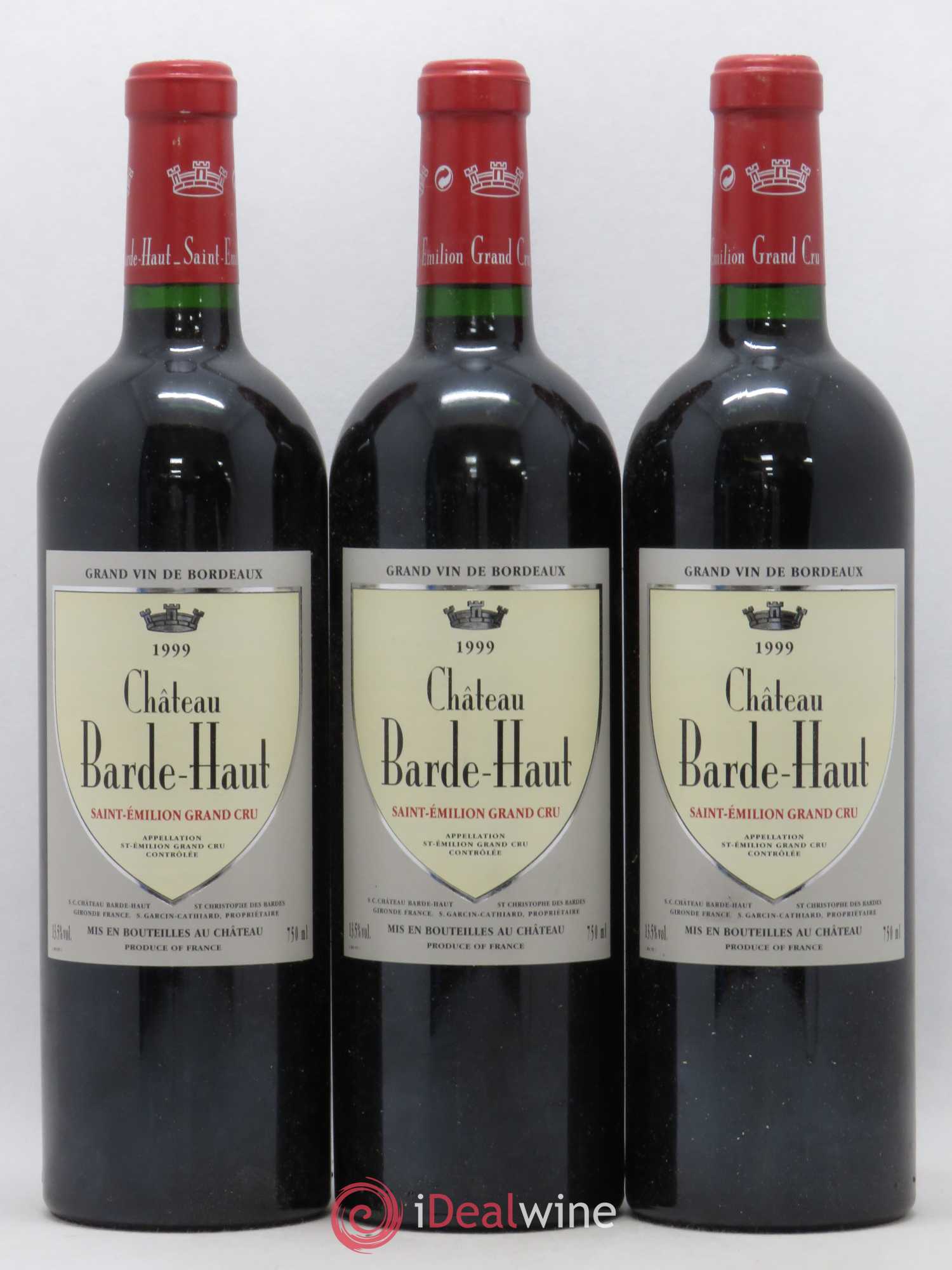 Château Barde Haut Grand Cru Classé (sans prix de réserve) 1999 - Lot de 3 bouteilles - 0