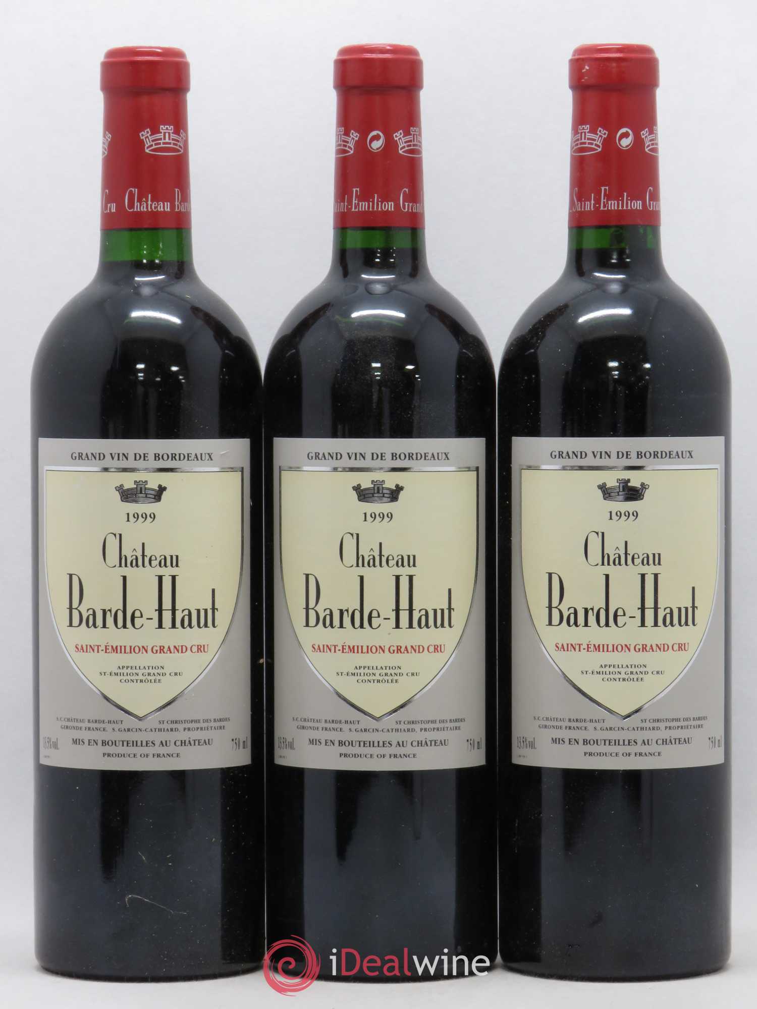 Château Barde Haut Grand Cru Classé (sans prix de réserve) 1999 - Lot de 3 bouteilles - 0