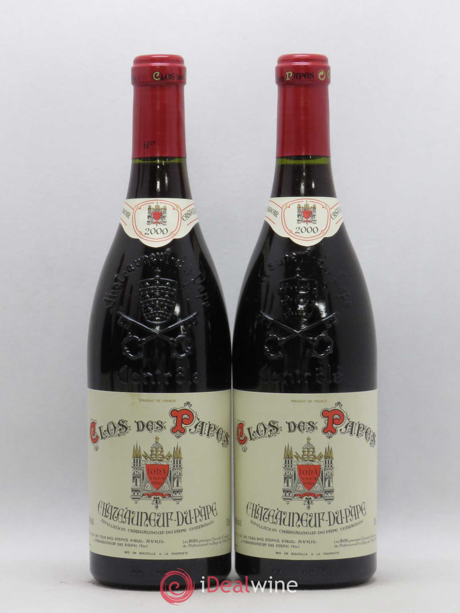 Châteauneuf-du-Pape Clos des Papes - Paul Avril (sans prix de réserve) 2000 - Lot de 2 bouteilles - 0