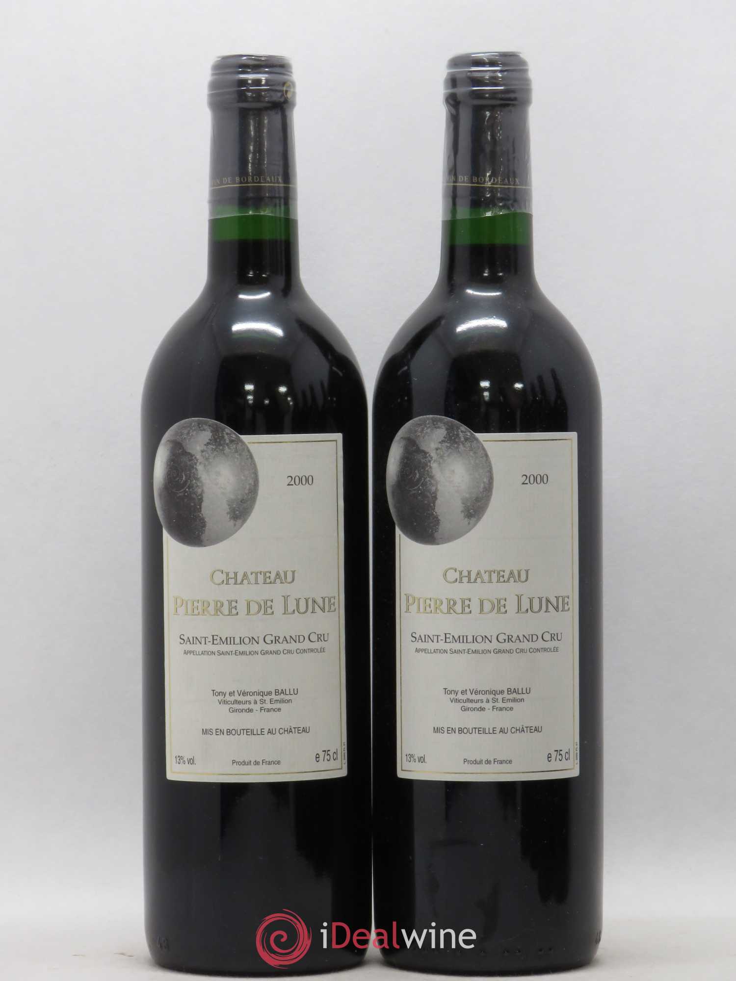 Château Pierre de Lune (sans prix de réserve) 2000 - Lot de 2 bouteilles - 0