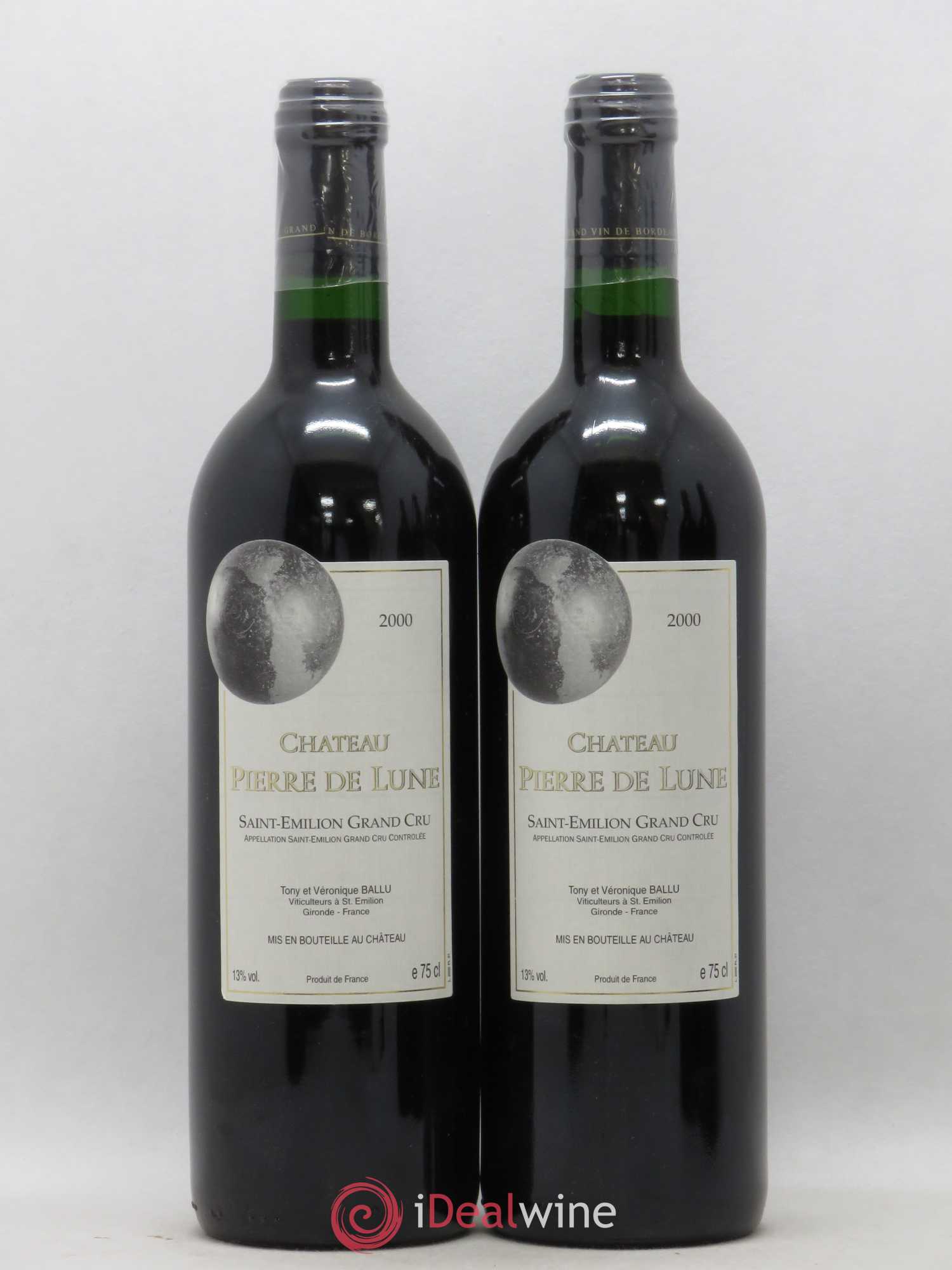 Château Pierre de Lune (sans prix de réserve) 2000 - Lot de 2 bouteilles - 0