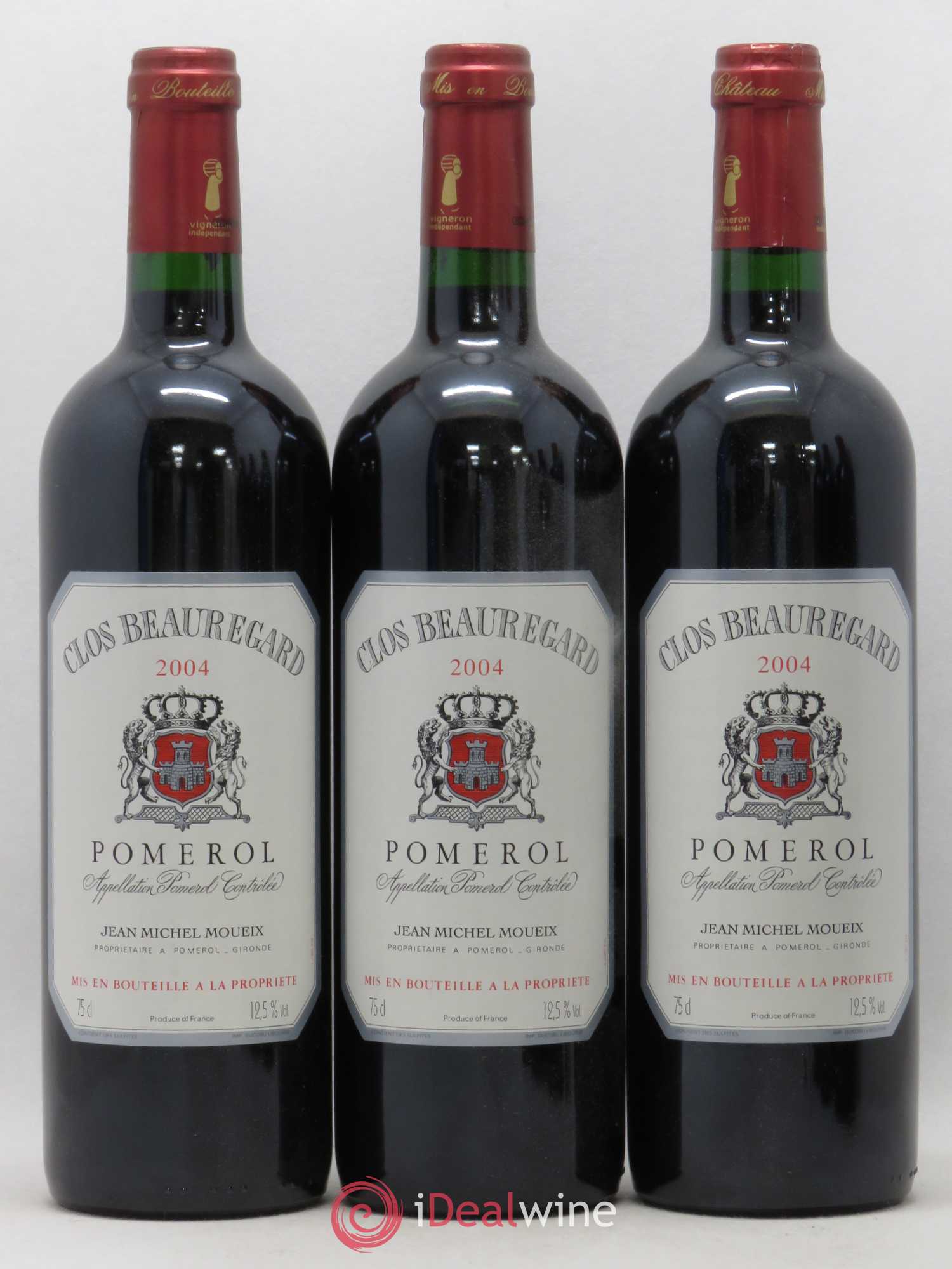 Clos Beauregard (sans prix de réserve) 2004 - Lot de 3 bouteilles - 0