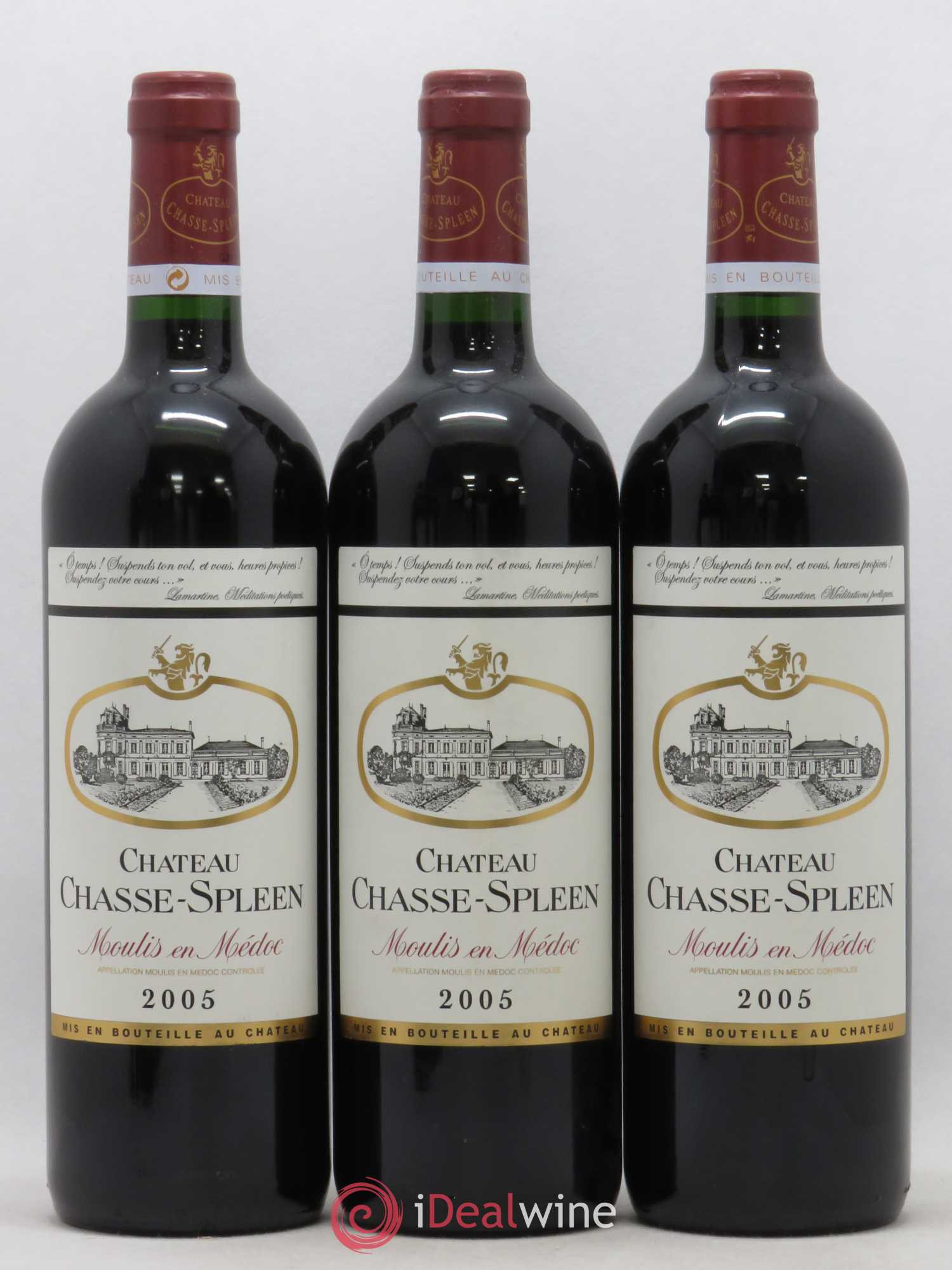Château Chasse Spleen (sans prix de réserve) 2005 - Lot de 3 bouteilles - 0