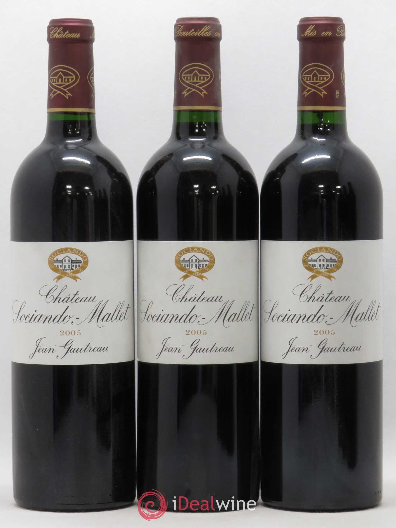 Château Sociando Mallet (sans prix de réserve) 2005 - Lot de 3 bouteilles - 0