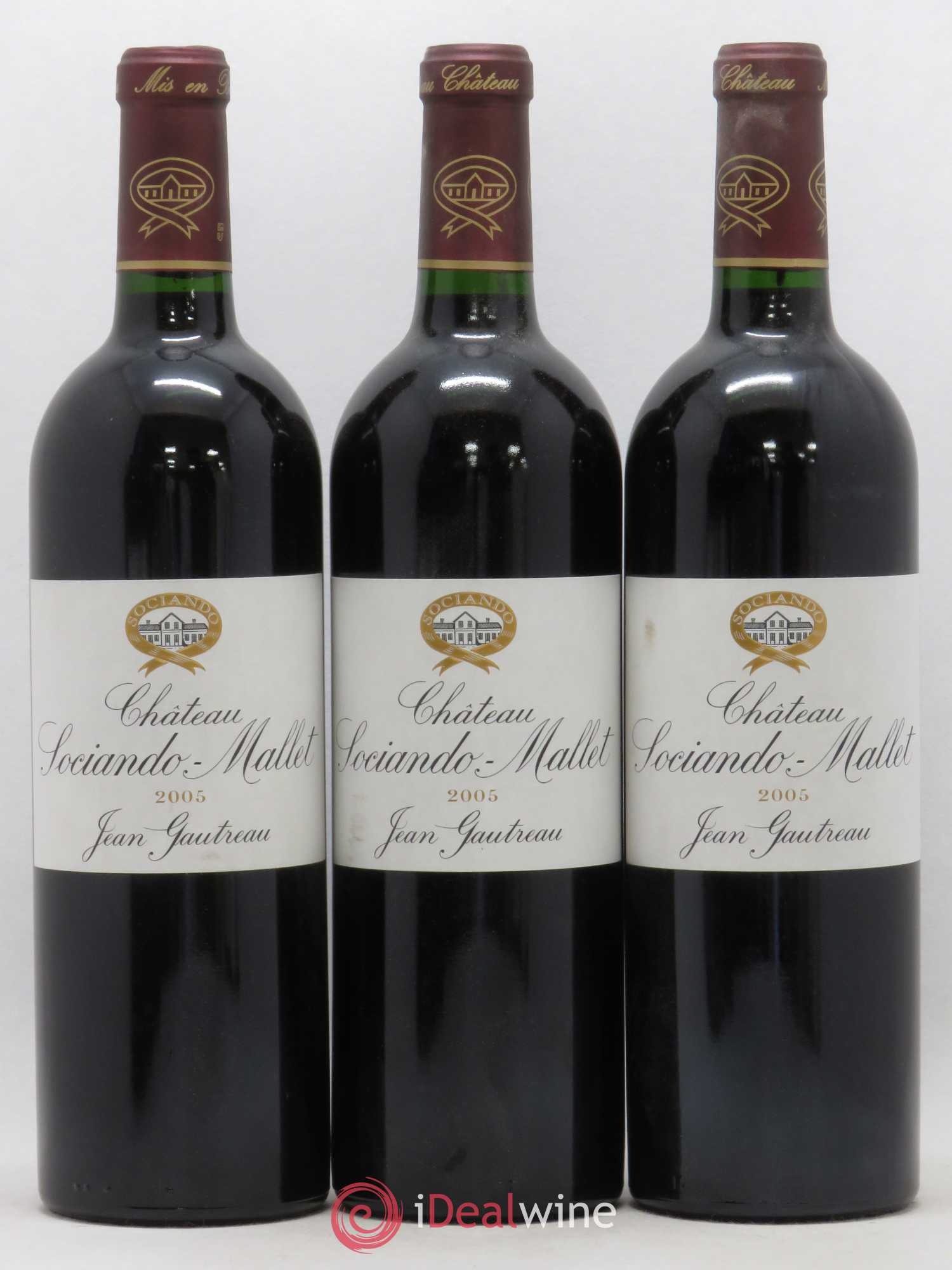Château Sociando Mallet (sans prix de réserve) 2005 - Lot de 3 bouteilles - 0
