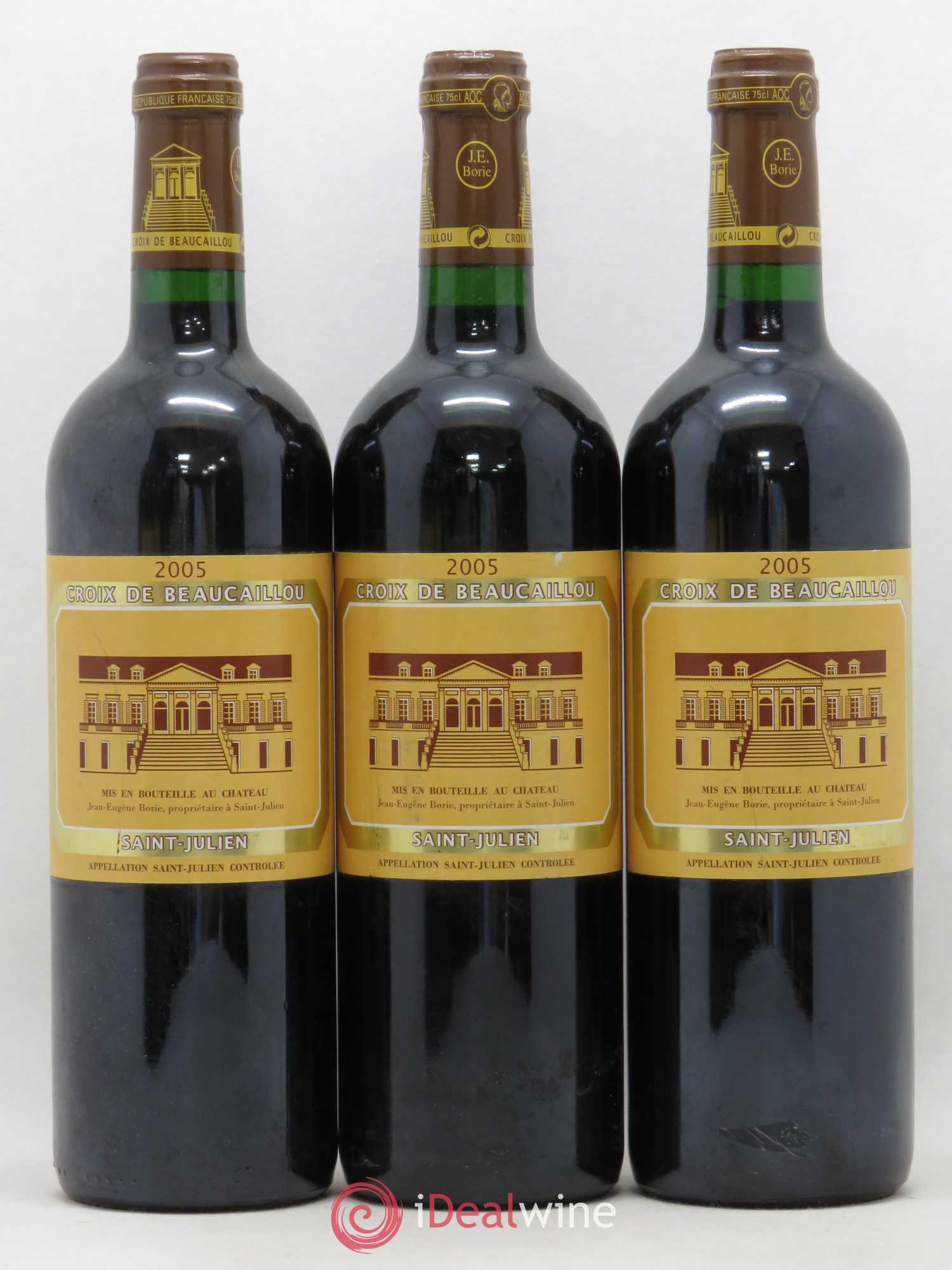 La Croix de Beaucaillou Second Vin (senza prezzo di riserva) 2005 - Lotto di 3 bottiglie - 0
