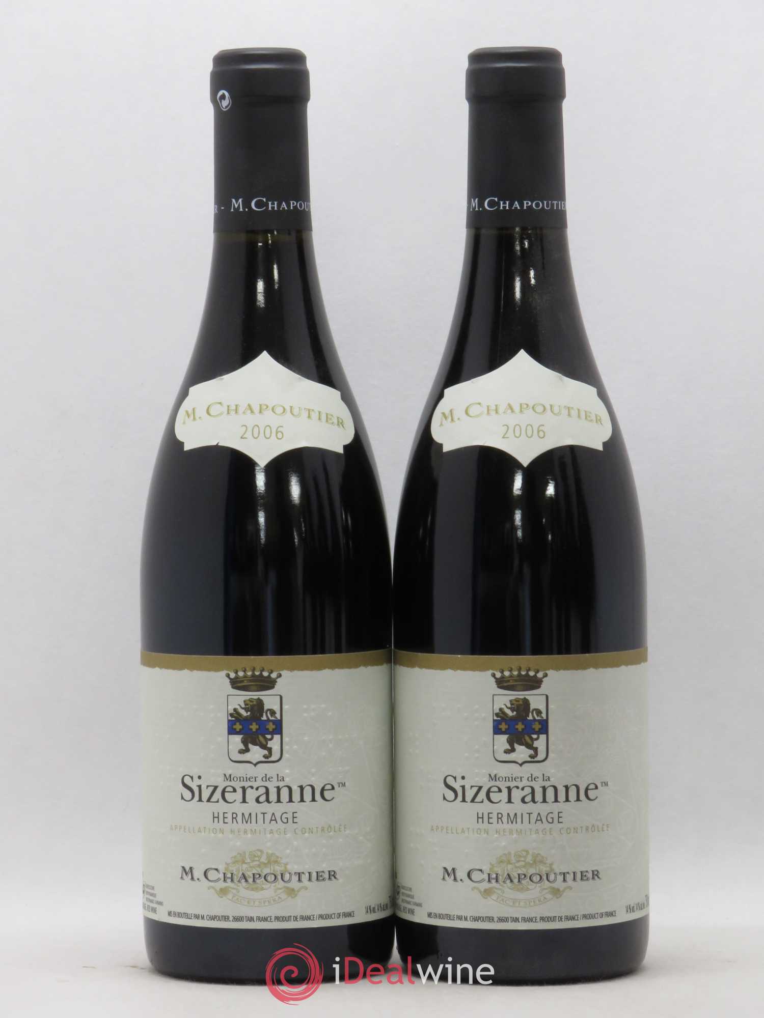 Hermitage Chapoutier Monnier de La Sizeranne (sans prix de réserve) 2006 - Posten von 2 Flaschen - 0