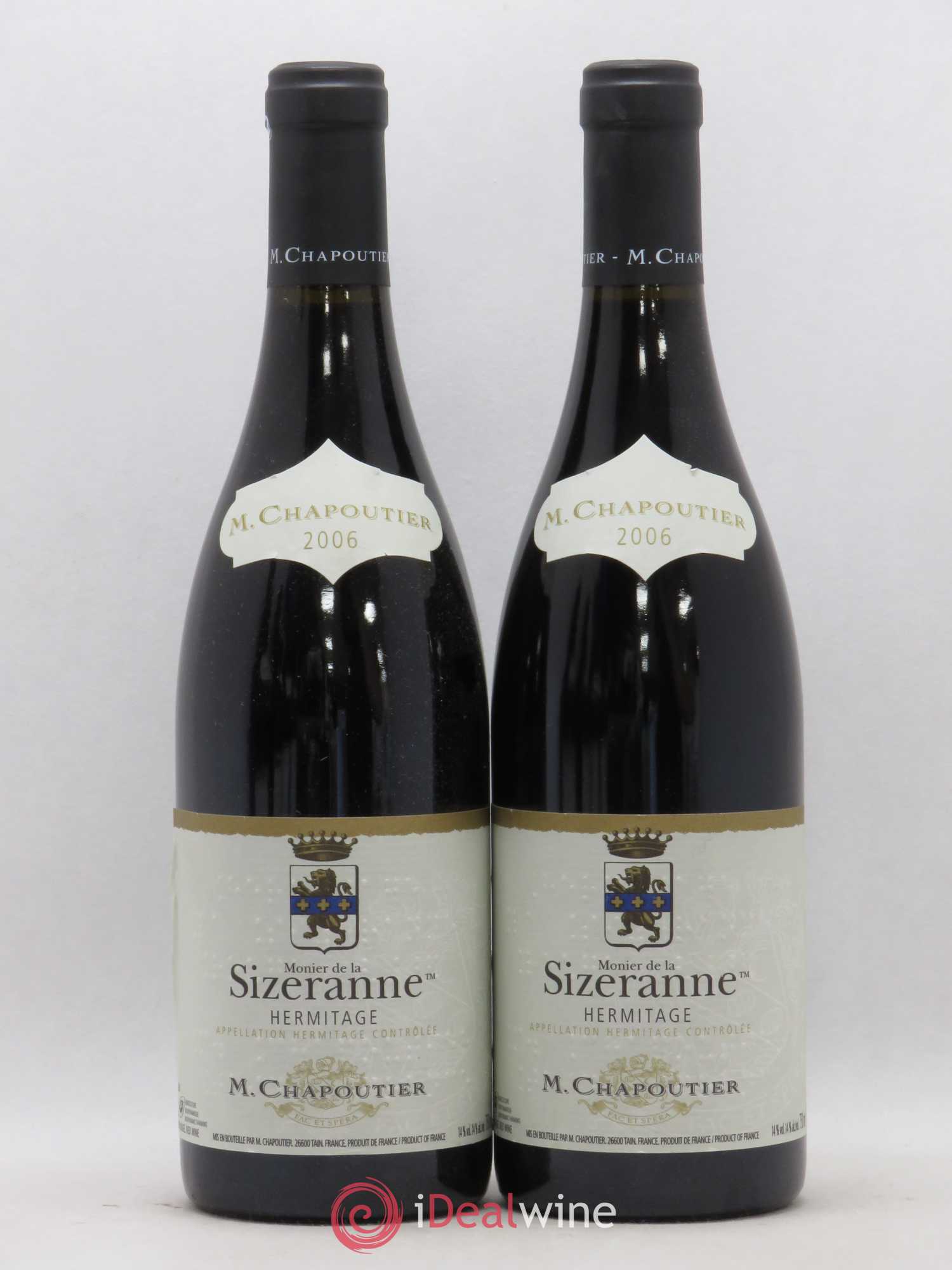 Hermitage Chapoutier Monnier de La Sizeranne (sans prix de réserve) 2006 - Posten von 2 Flaschen - 0