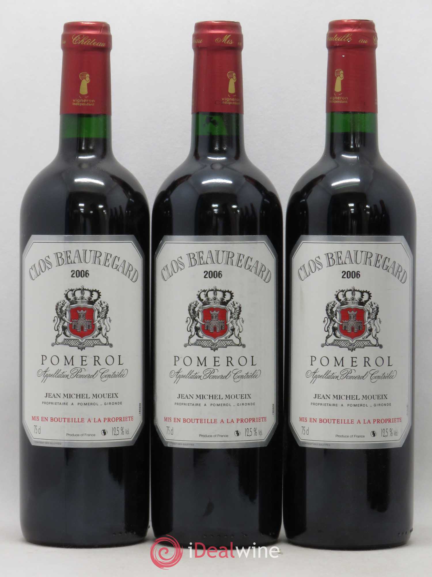 Clos Beauregard (sans prix de réserve) 2006 - Lot de 3 bouteilles - 0