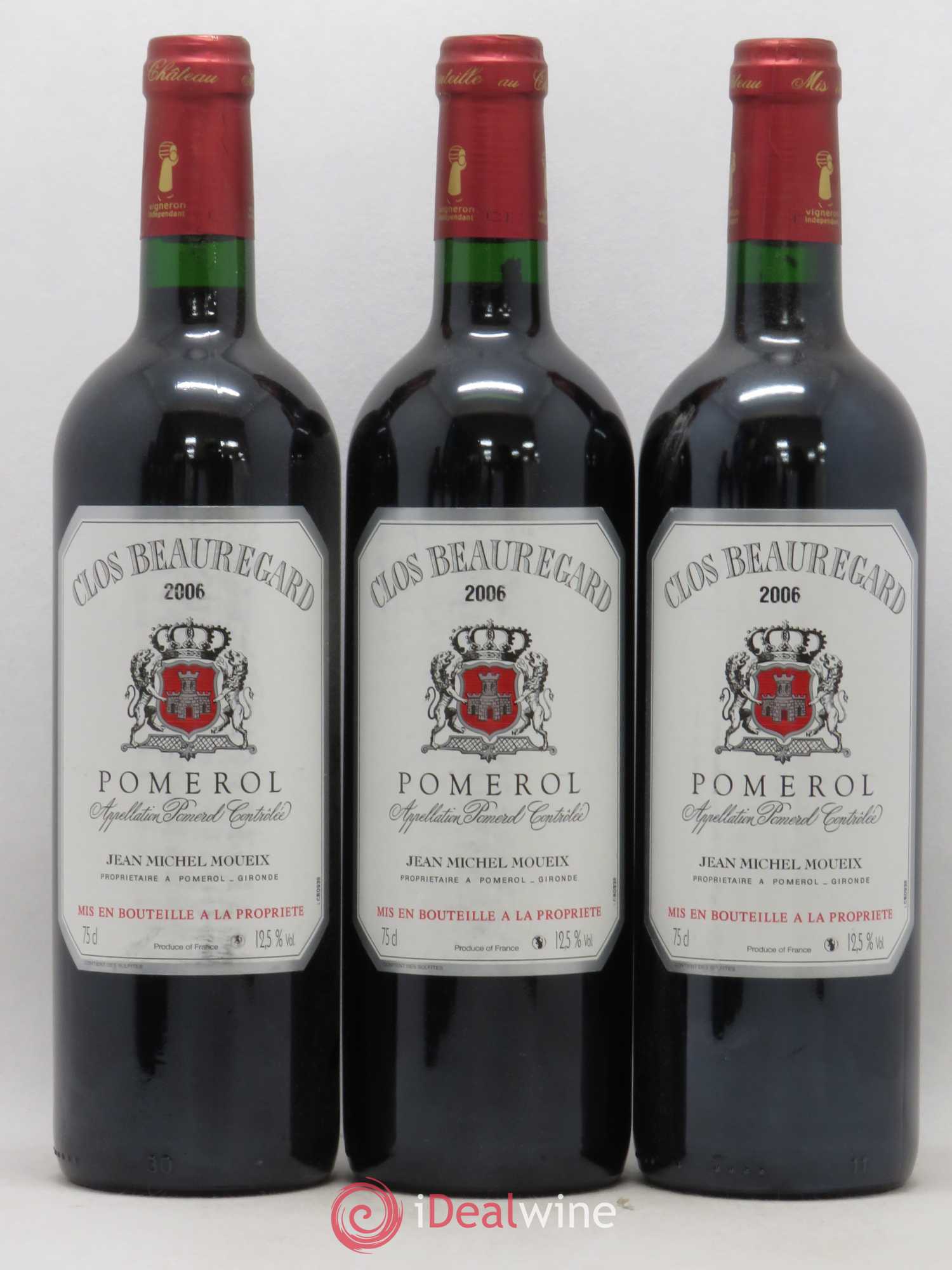 Clos Beauregard (sans prix de réserve) 2006 - Lot de 3 bouteilles - 0